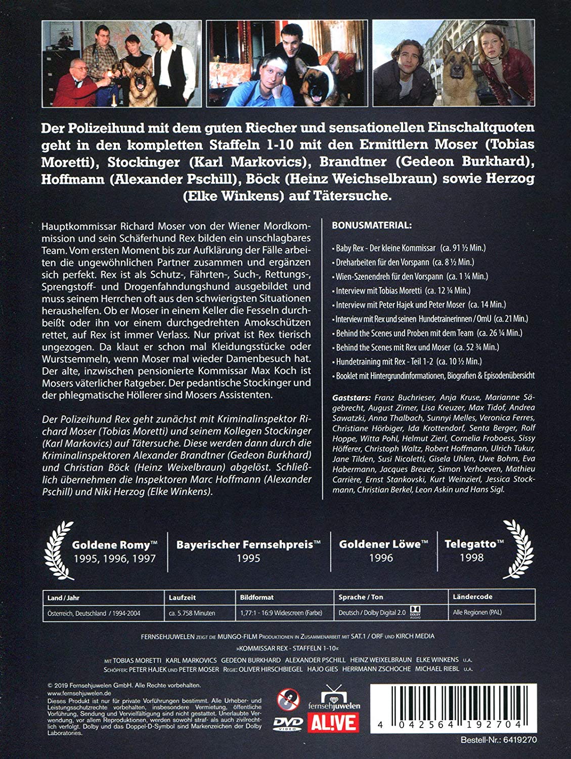 Kommissar Rex - Gesamtedition (Staffeln 1-10) (28 Discs) (DVD) Heinz Weixelbraun - Picture 3 of 4