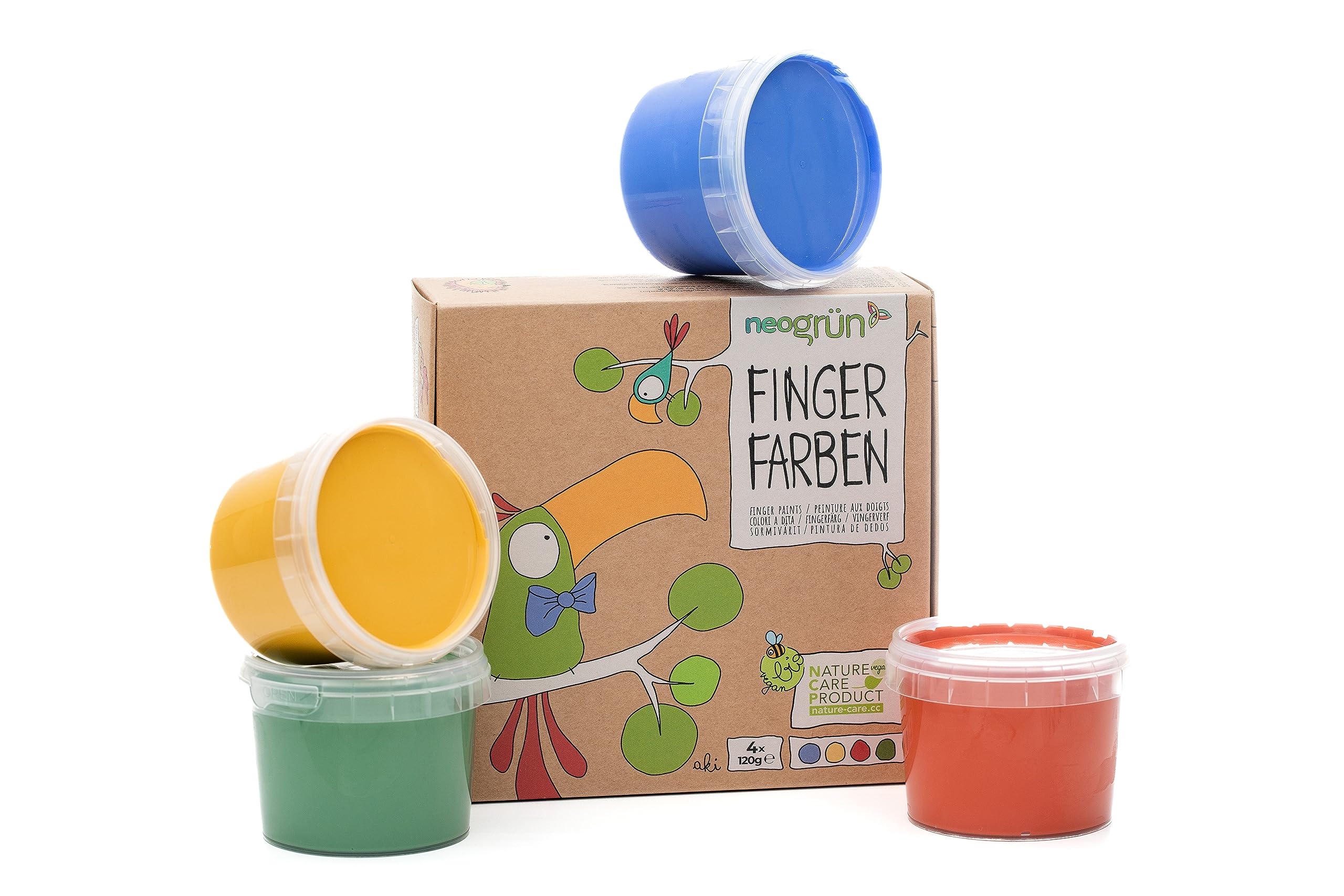 neogreen finger paint set of 4 Aki (Importación USA)