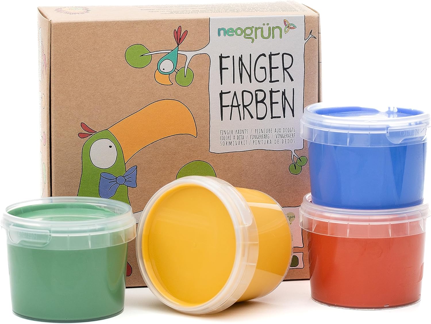 neogreen finger paint set of 4 Aki (Importación USA) - Imagen 3 de 10