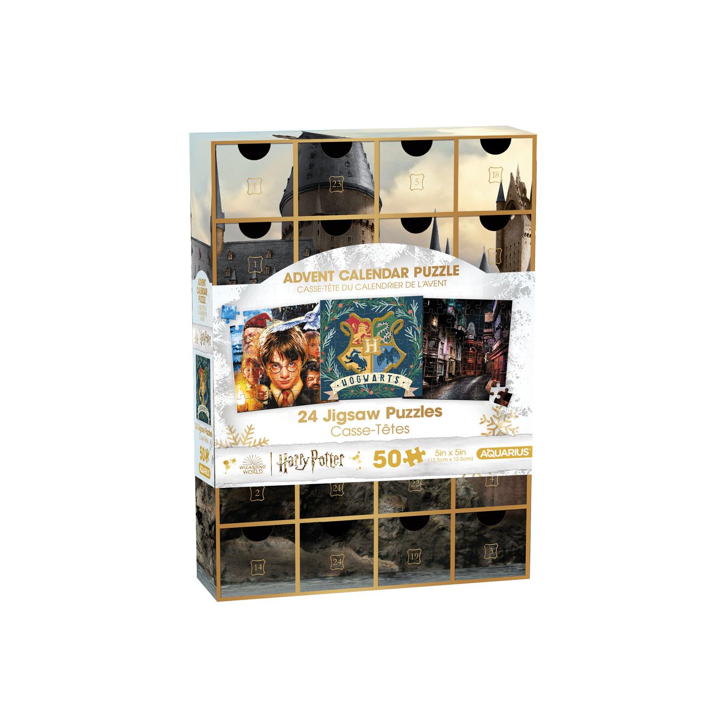 Photos - Jigsaw Puzzle / Mosaic Aquarius Set di puzzle con calendario dell'Avvento di Harry Potter 24 puzzle 50 pezzi ciascuno licenza ufficiale Harry Potte