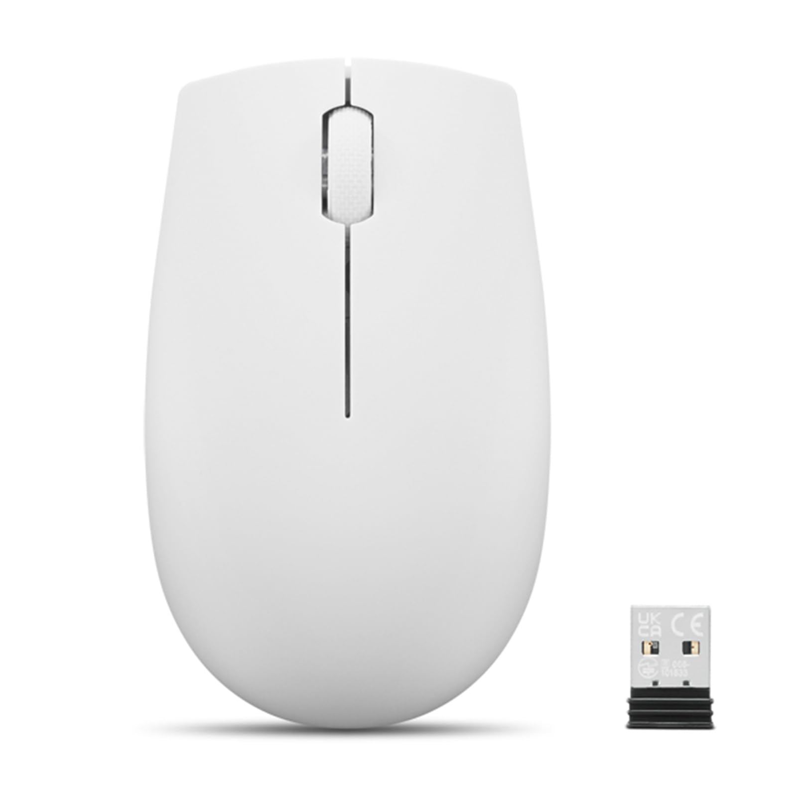 Photos - Mouse Lenovo 300  Wireless Compatto Sensore Ottico 1000 DPI 24 GHz Ambidestro Portatile per Laptop e PC Cloud Grey Grigio Nuv 