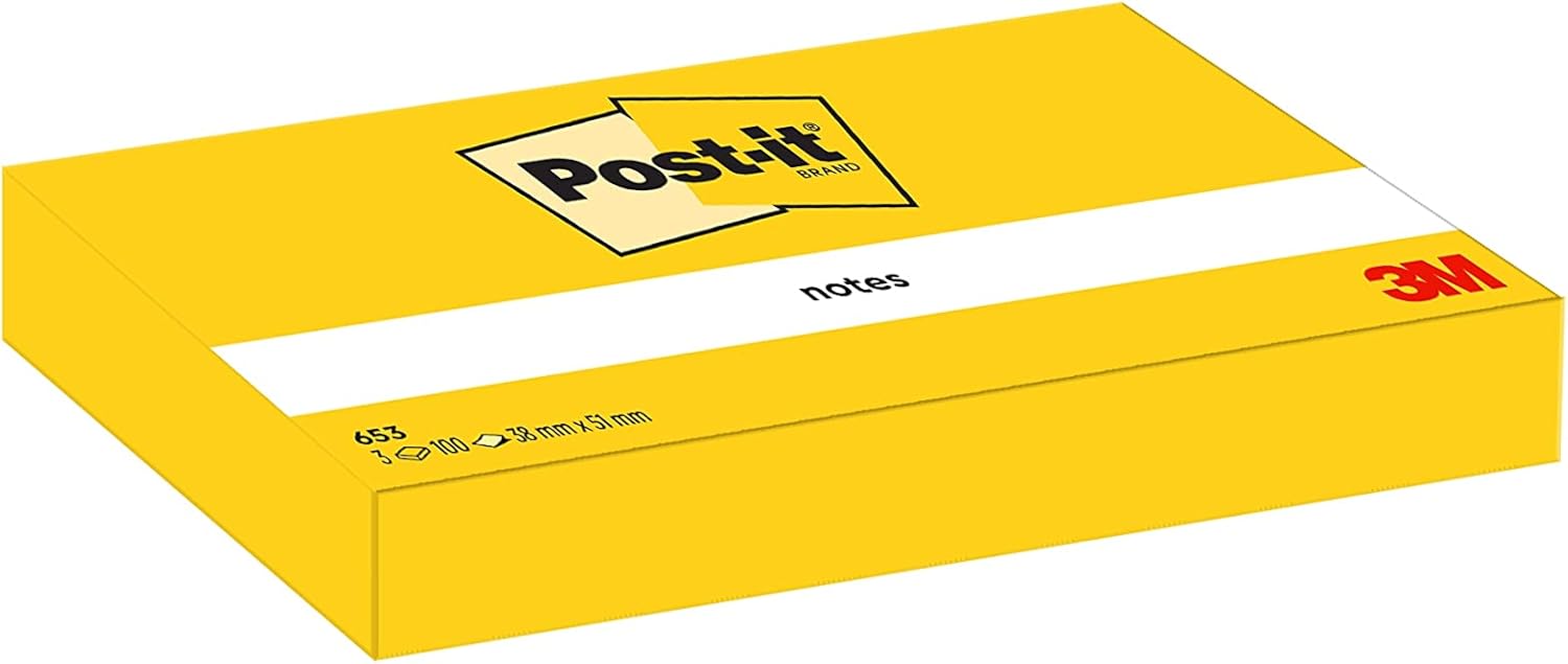 3M 3M01401 Postit Note, Yellow, 1.5 x 2 Inch (Pack of 12) 1.5 x 2 Inch (Pack of 