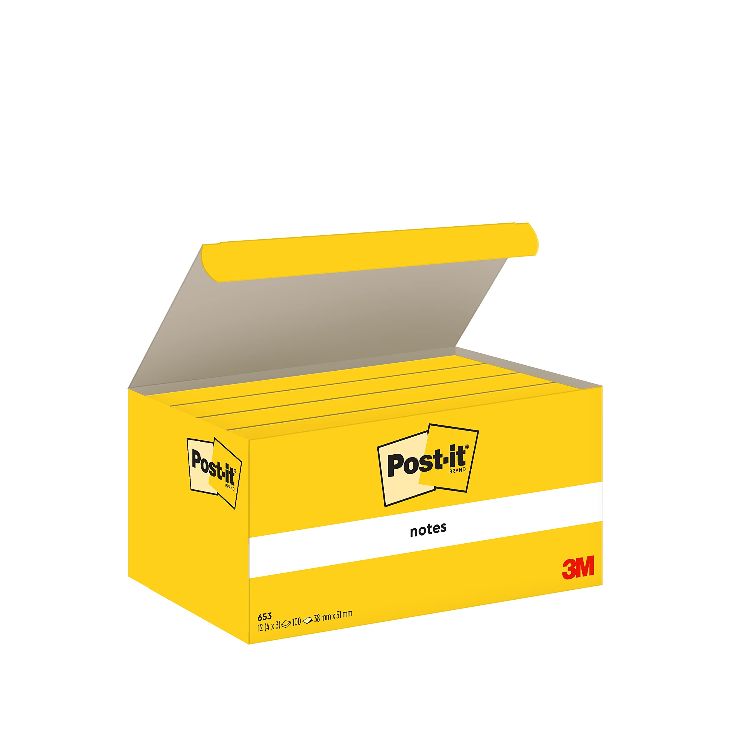 3M 3M01401 Postit Note, Yellow, 1.5 x 2 Inch (Pack of 12) 1.5 x 2 Inch (Pack of 