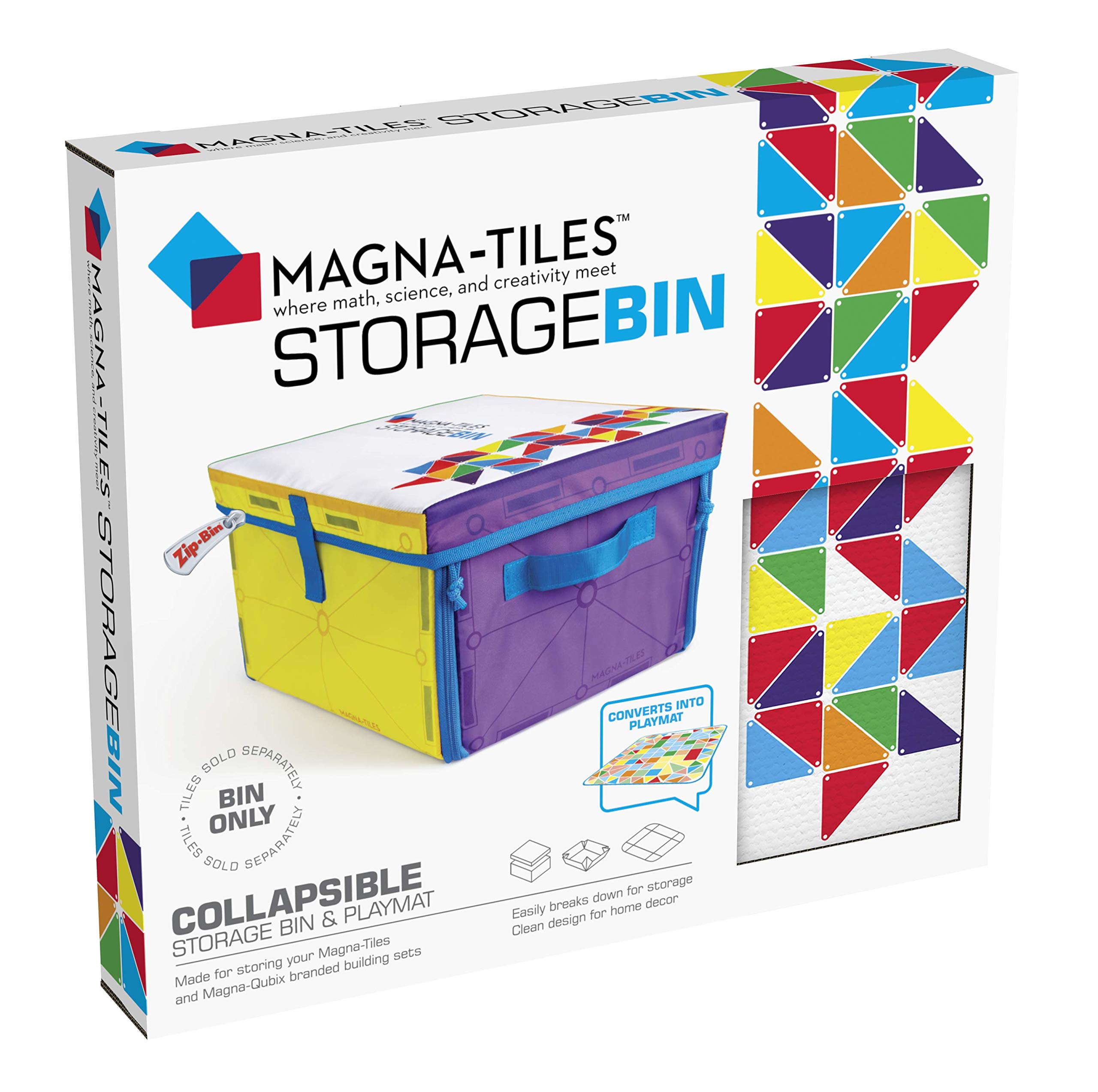 Photos - Other Toys Magna-Tiles Storage Bin & Interactive Play-Mat Collapsible Storage Bin With Handles for Playroom Closet Bedroom Home Organiz