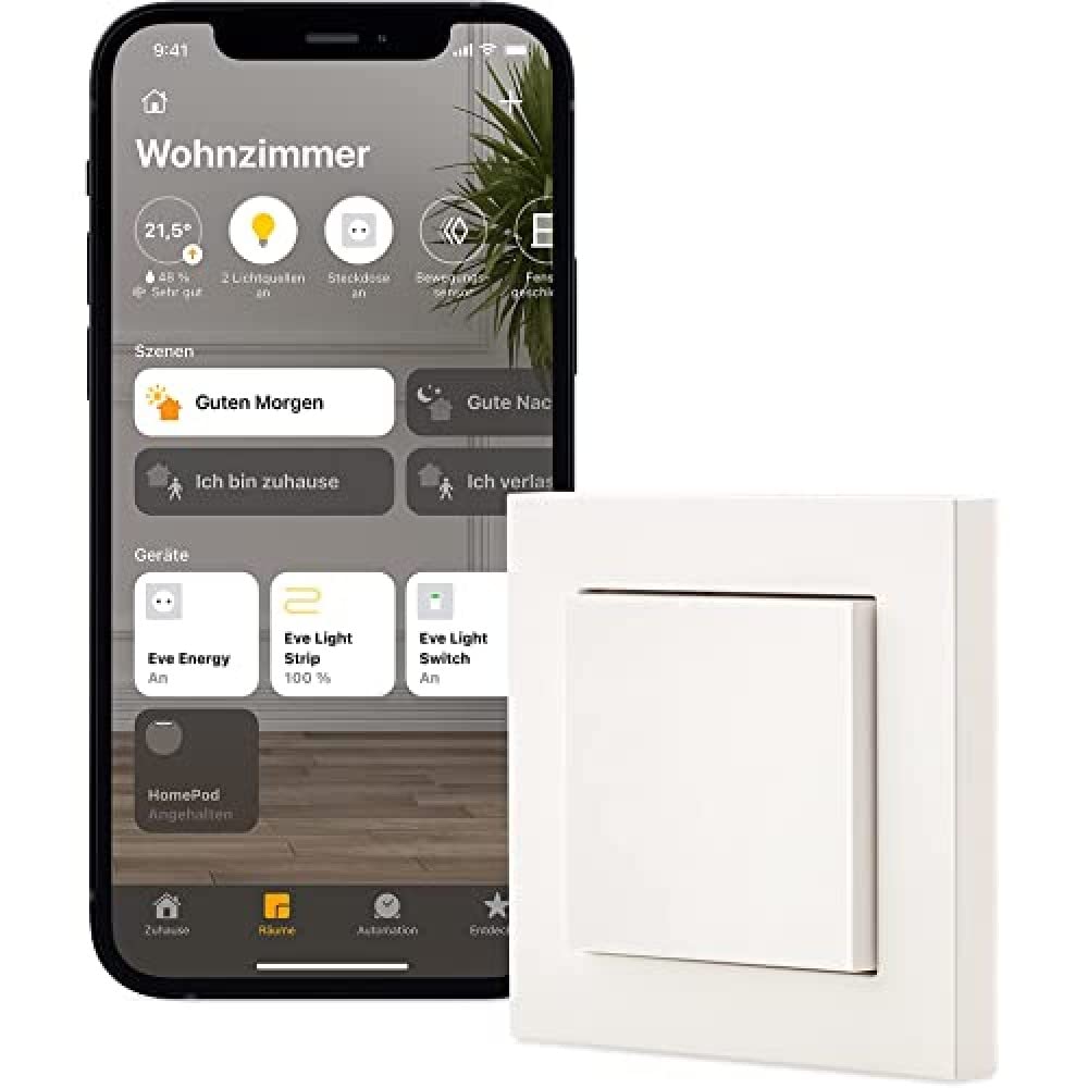 Eve Light Switch - Настенный выключатель с подключением к новой технологии Apple Homekit