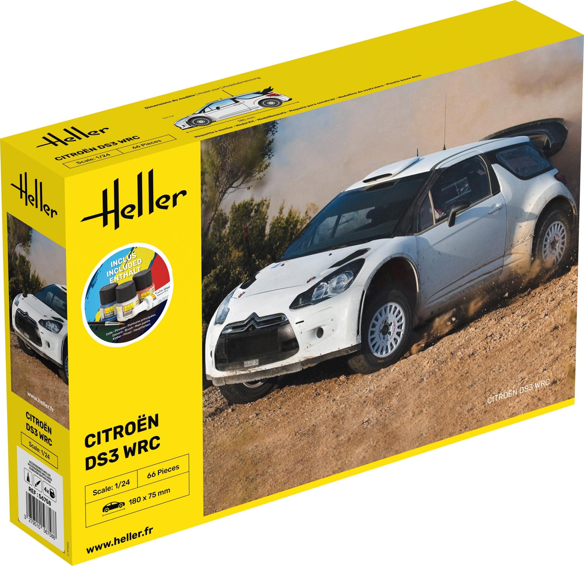 Heller - 124 STARTER KIT CITROEN DS3 WRC 623 10490₽