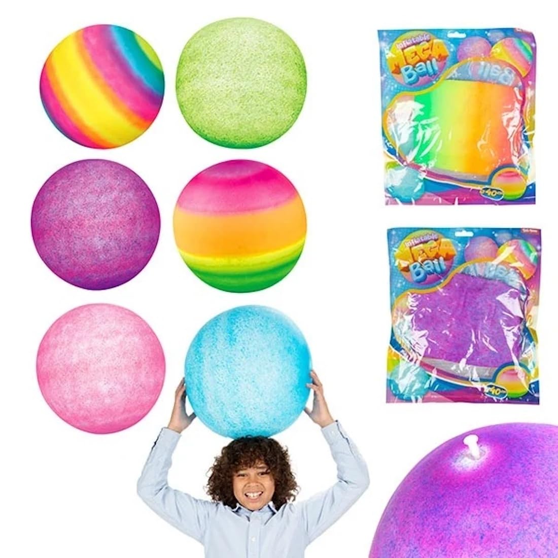Toi-Toys Megabal con luce 40 cm colori assortiti
