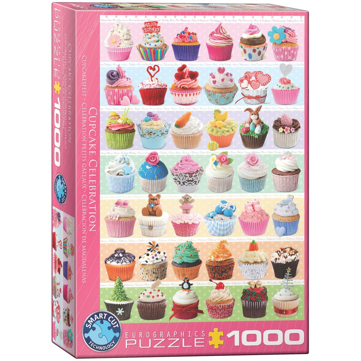 Photos - Jigsaw Puzzle / Mosaic Eurographics Blooming Garden by Dominic Davison Cupcakes puzzel 6000-0586 verschillende kleuren 48 x 68 cm
