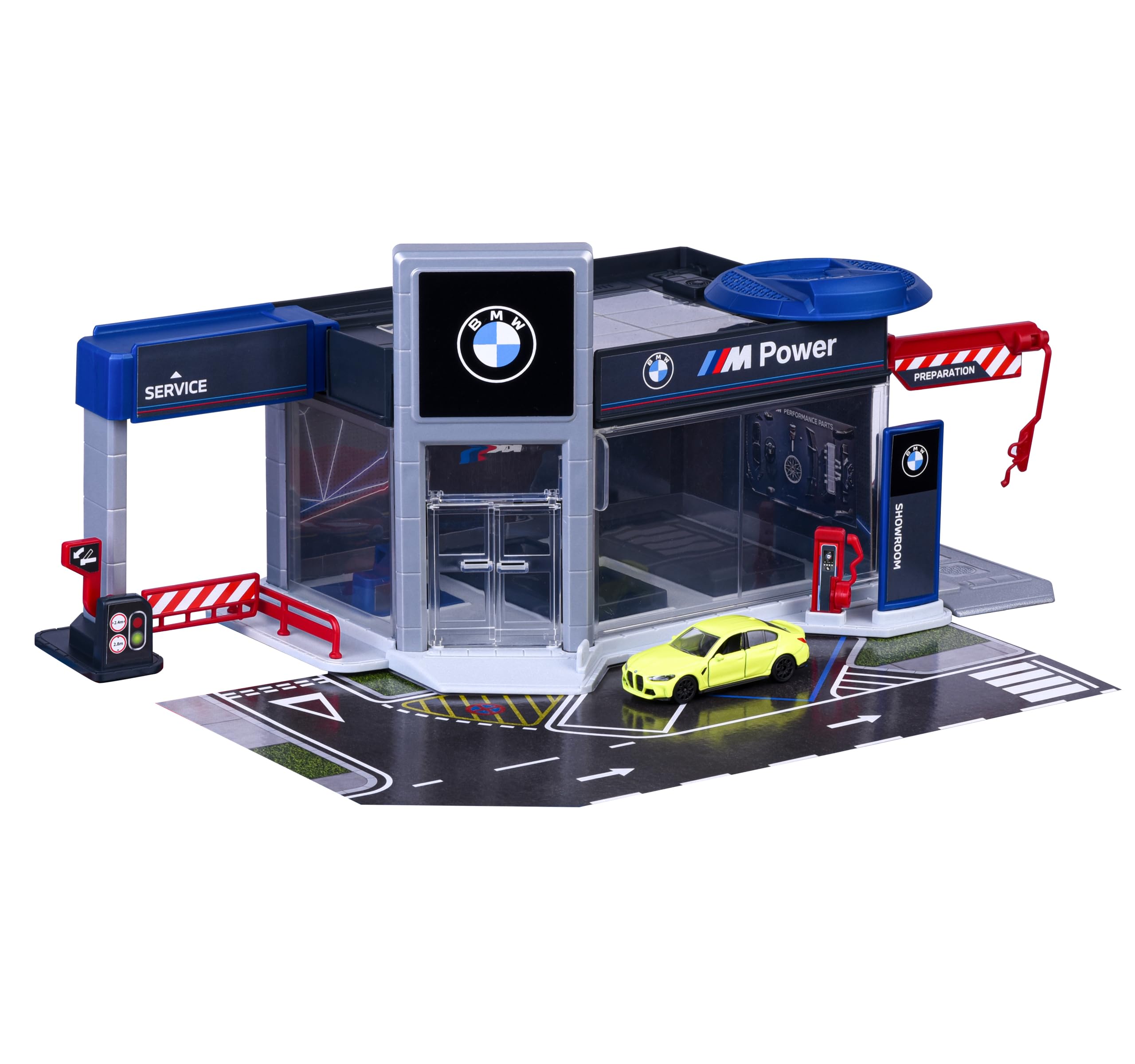 Photos - Action Figures / Transformers Majorette BMW Showroom Kit + 1 Voertuig BMW Showroom Set + 1 Vehicle 