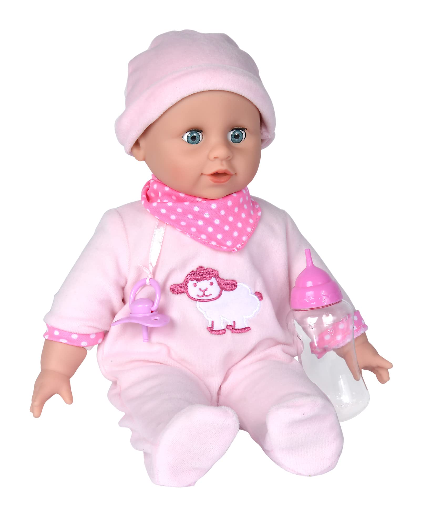 Simba 105140009 - Laura Bottle Feeding Weichkrperpuppe mit Schlafaugen trinkt 10790₽
