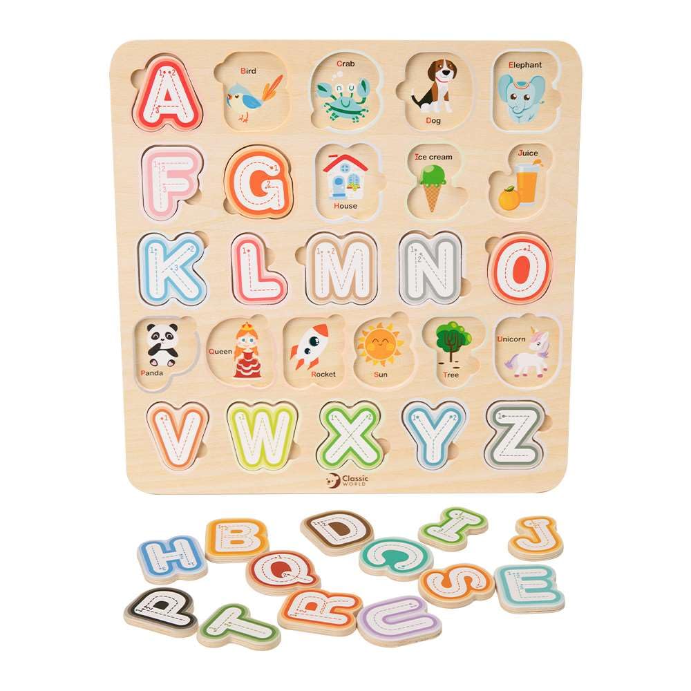 Classic World Wooden Puzzle Alphabet 27st 4790₽