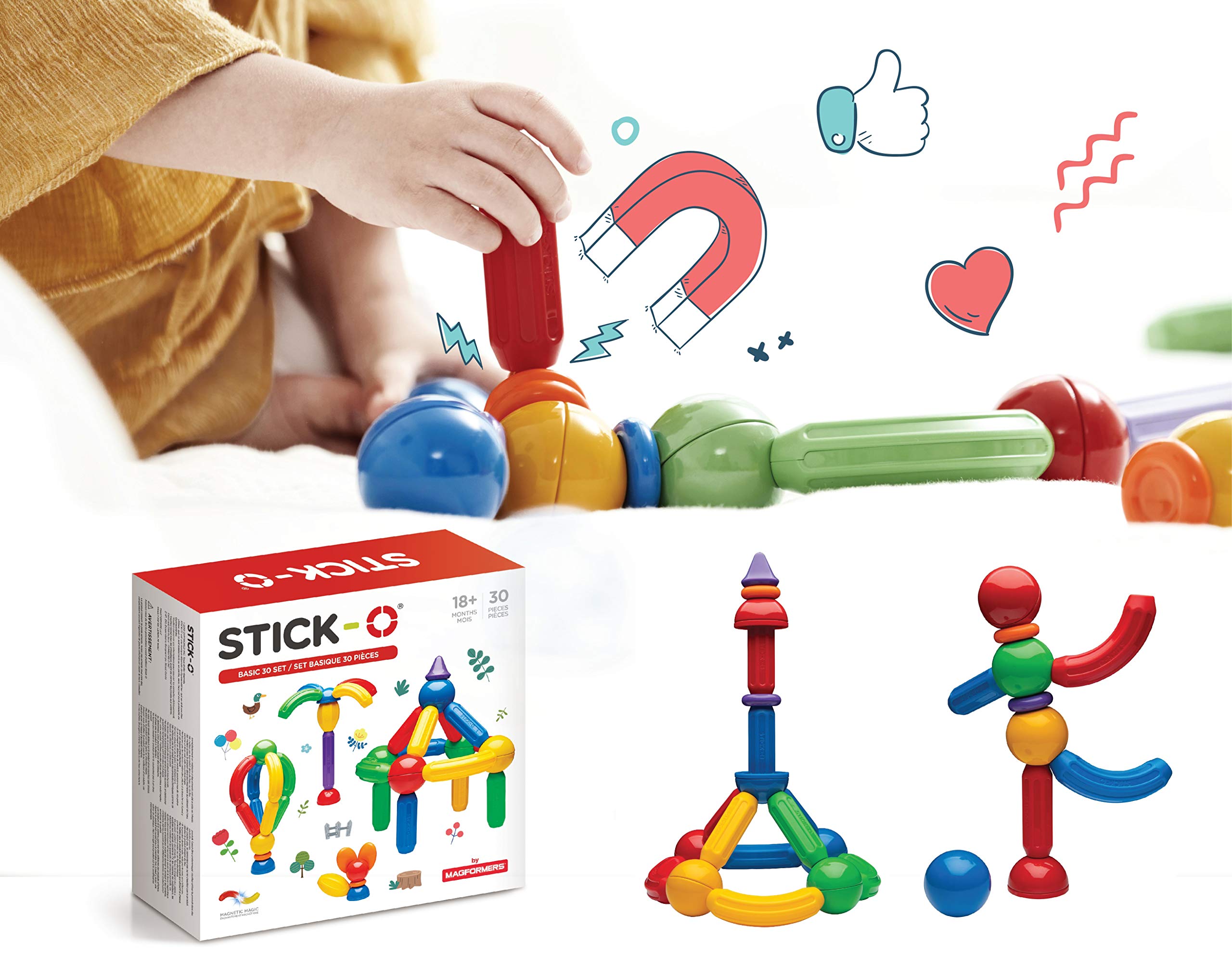 Stick-O magnetische Bausteine für kreatives Spielen ab 1 Jahr