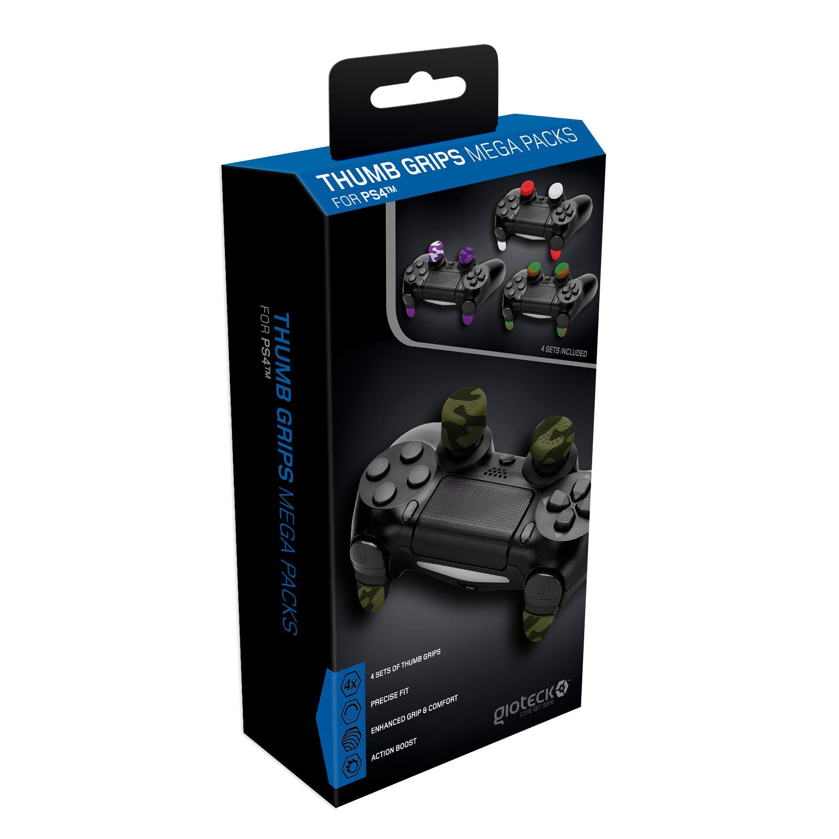 Photos - Game Gioteck TGMP - Thumb Grips for PS4 - Megapack Protection/Caps/Caps for Joystick Playstation 4 - Non-Slip - Aid to Sight - PS 