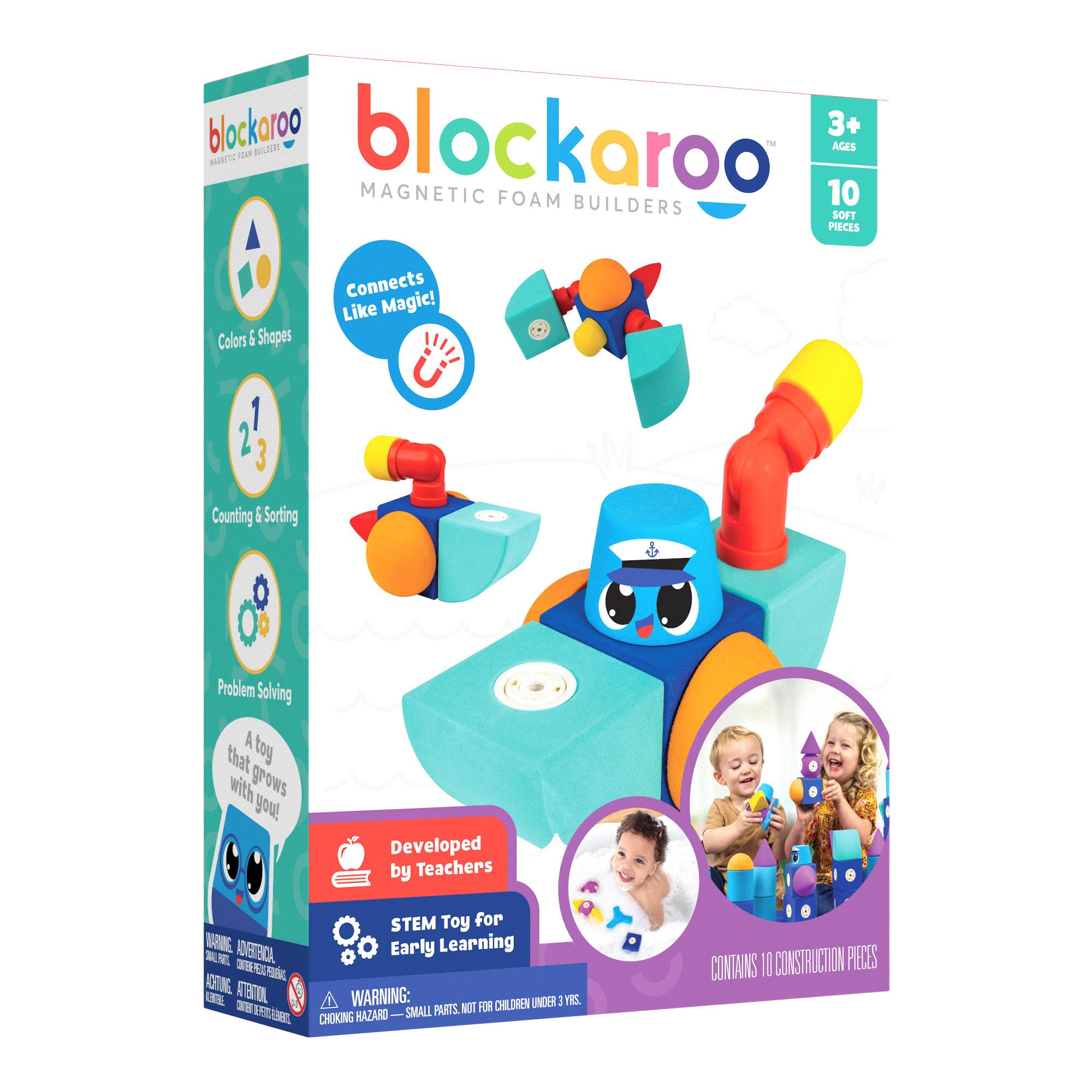 Blockaroo Magnetic Building Blocks – Fun Educational STEM Game for Kids