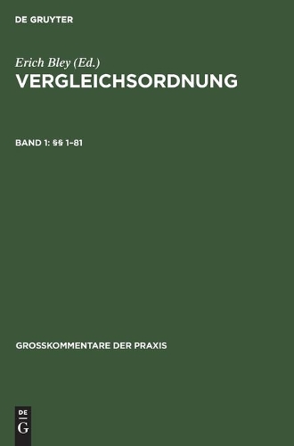 §§ 1-81 (Hardback) Großkommentare Der Praxis