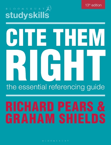 Richard Pears Graham Shields Cite Them Right (Paperback) (UK IMPORT)