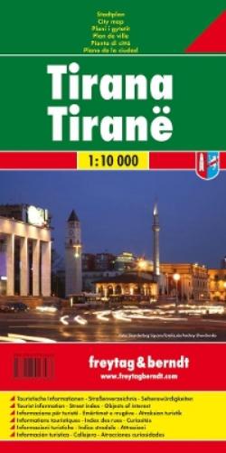 Freytag-Berndt Tirana, City Plan 1:10.000 (Map) (UK IMPORT)