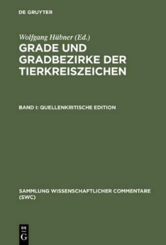 Quellenkritische Edition (Hardback) Sammlung Wissenschaftlicher Commentare (Swc)