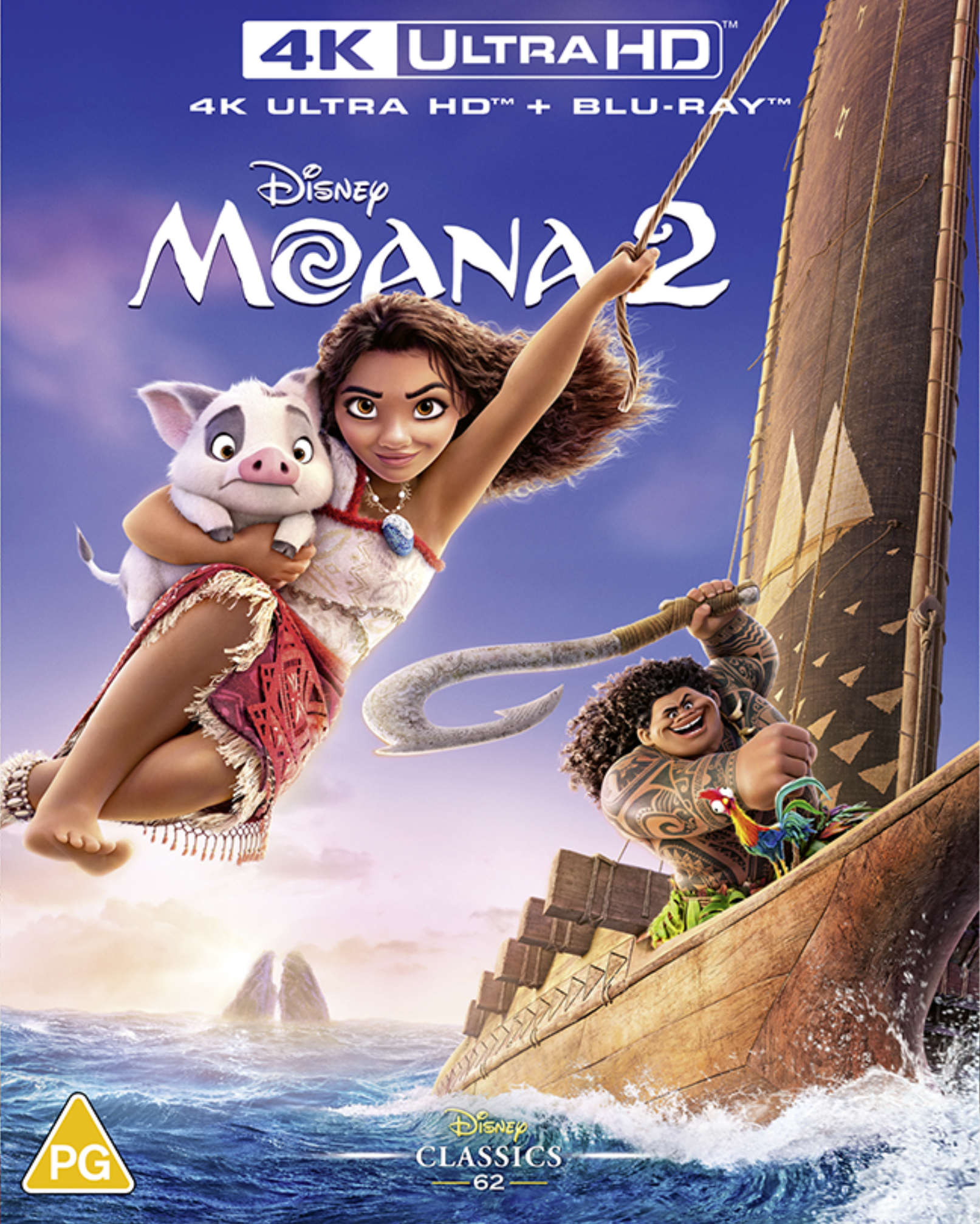 Disney's Moana 2 (4K UHD Blu-ray) Auli'I Cravalho Dwayne Johnson (US IMPORT)