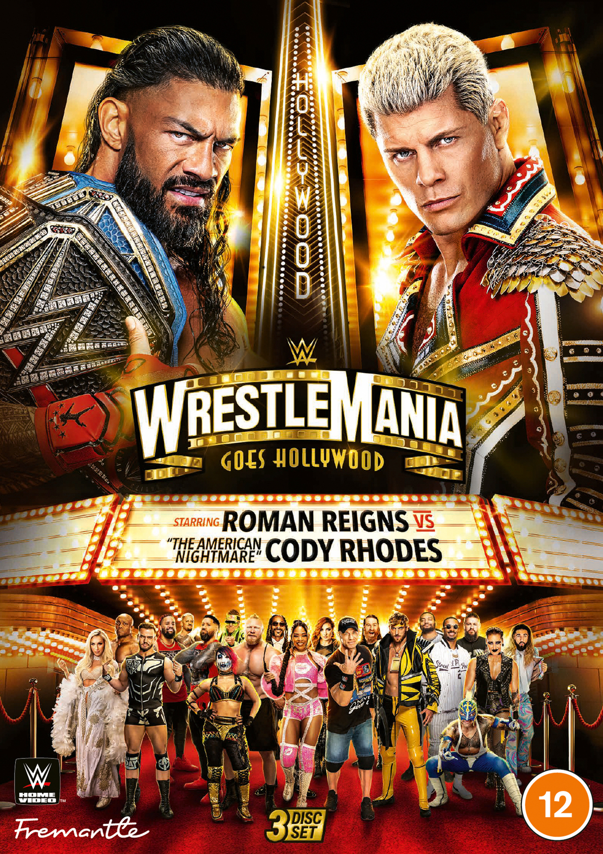 WWE: Wrestlemania 39 (DVD) Roman Reigns Cody Rhodes Charlotte Flair Rhea Ripley - Photo 1/1