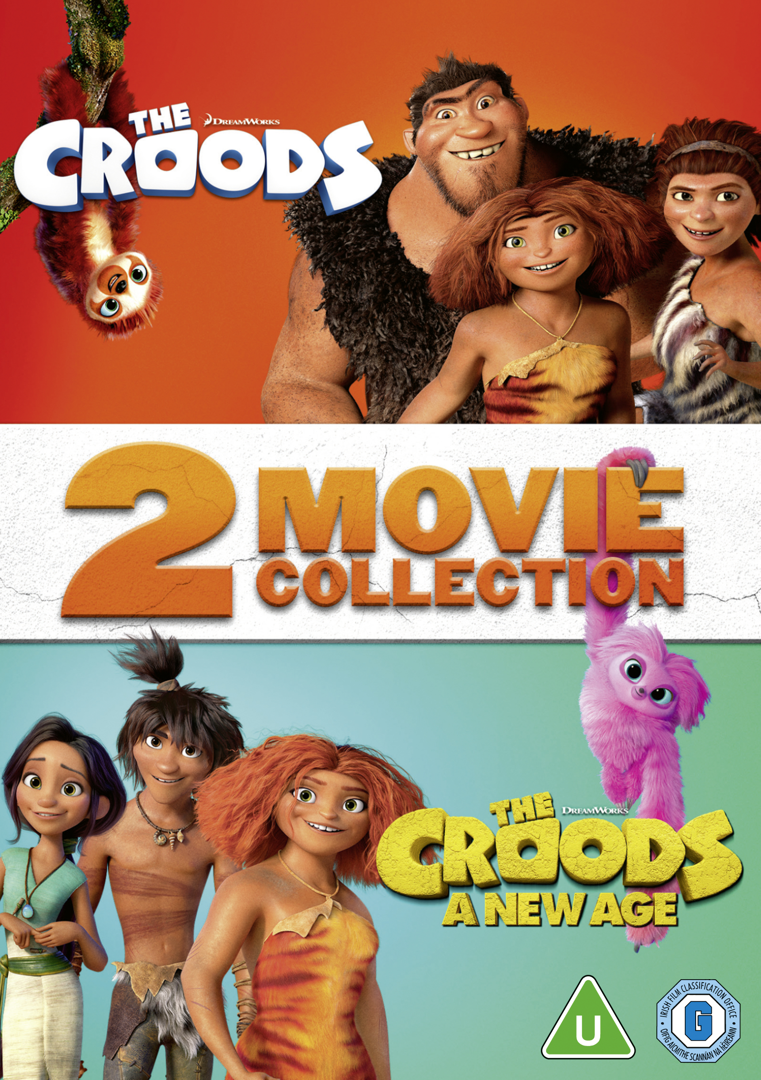 The Croods: 2 Movie Collection (DVD) Nicolas Cage Emma Stone Ryan Reynolds