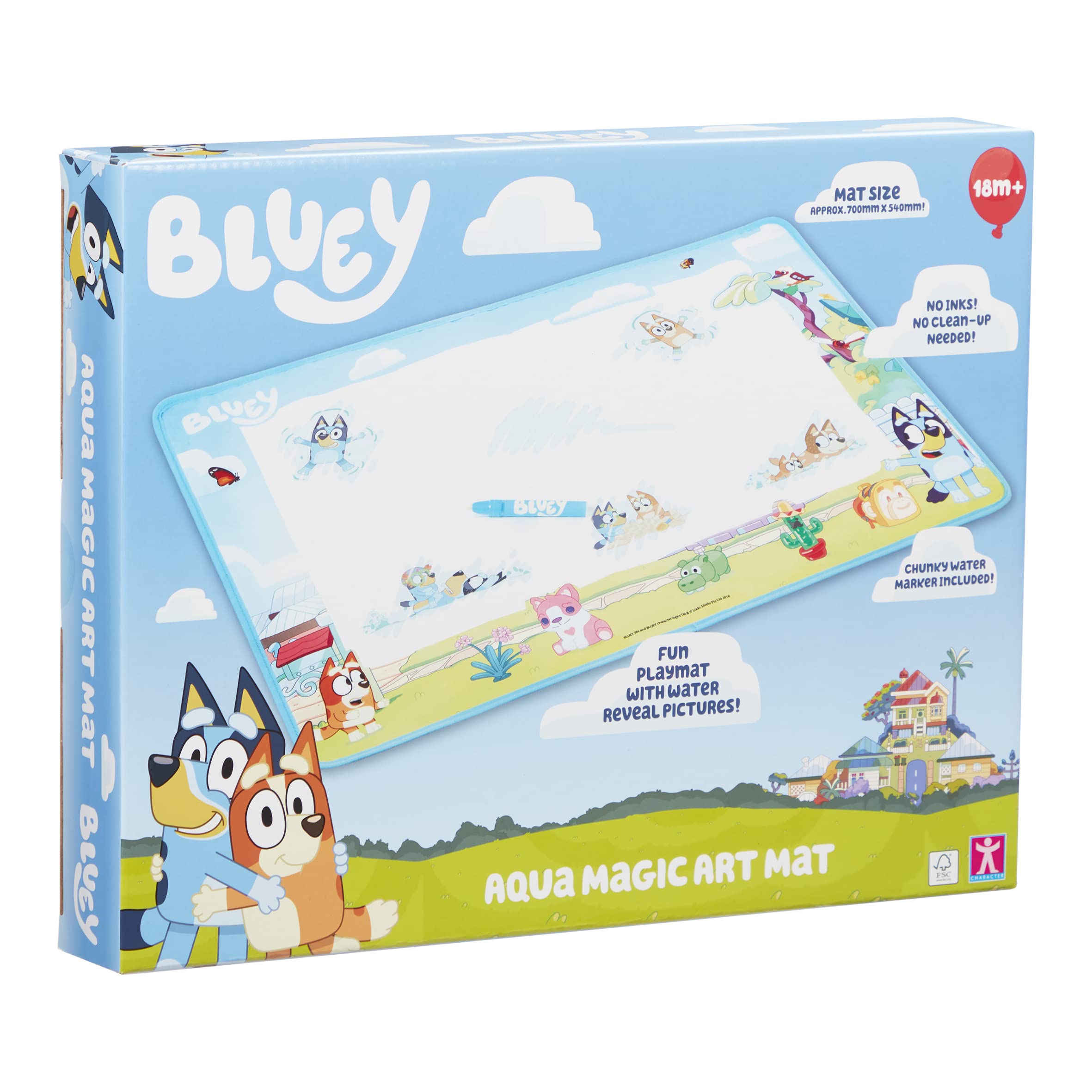 ГОЛУБОЙ КОВРИК ДЛЯ РИСОВАНИЯ AQUAMAGIC, ИГРУШКИ ДЛЯ ДОШКОЛЬНИКОВ, ТВОРЧЕСКАЯ ИГРА БЕЗ БЕСПОРЯДКА, ПОДАРОК ДЛЯ ДЕТЕЙ ОТ 2 ДО 5 ЛЕТ