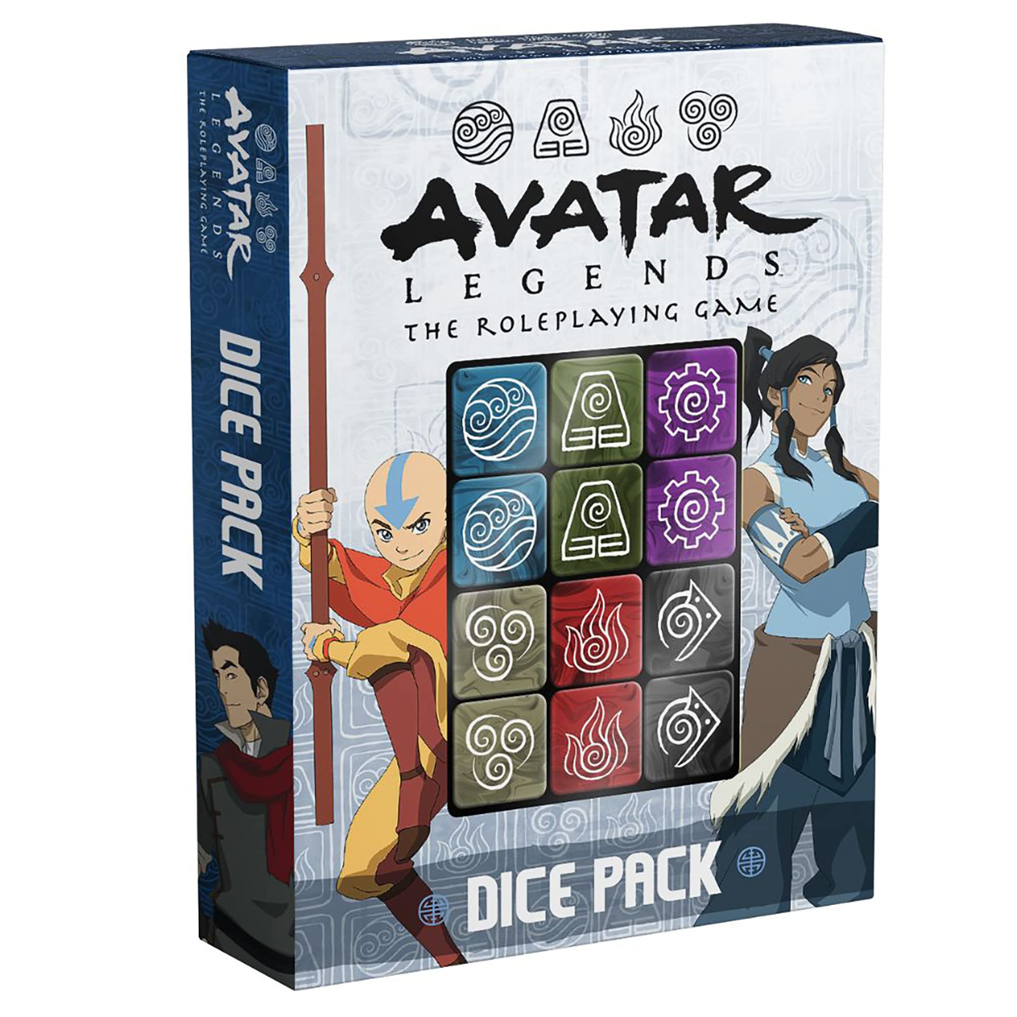 Photos - Jigsaw Puzzle / Mosaic Avatar Magpie Games Dice Pack -  Legends: The Roleplaying Game 12 Six-Sided Dice Set Engraved with Bending & Training Symbols 