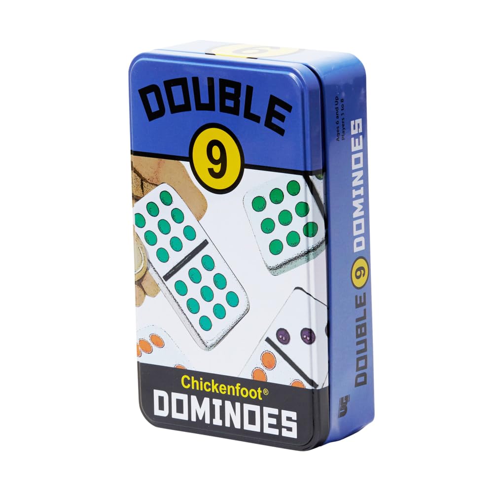 Photos - Jigsaw Puzzle / Mosaic University Games Double 9 Dominoes in a Tin 55402 