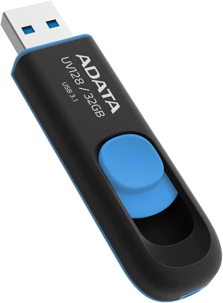 ADATA UV128 32GB USB3.1 Flash Drive, black/blue UV128 32 GB - Picture 9 of 9