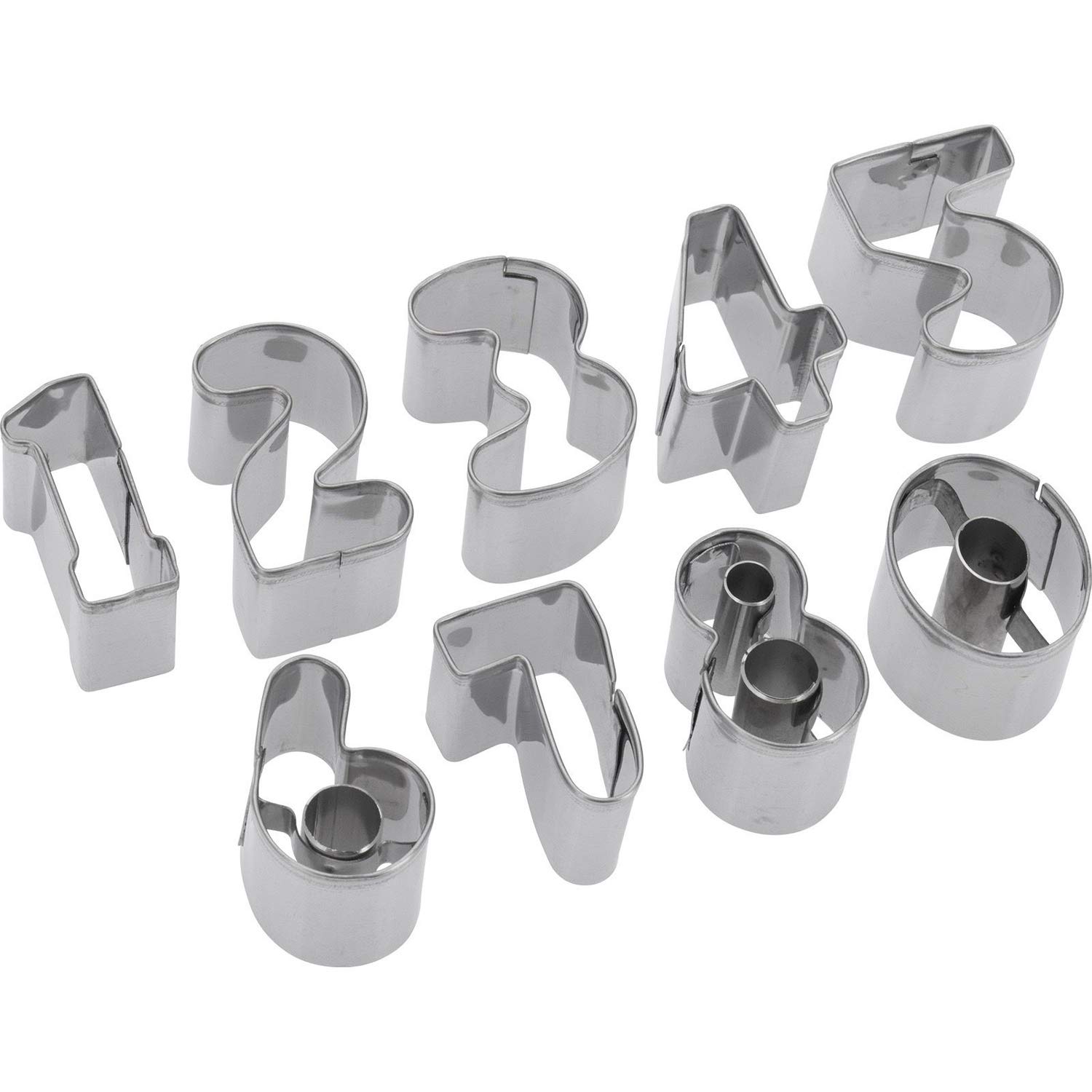 Westmark Set Of 9 Cookie Cutters Numbers 0 To 9 Stainless Steel Silver 35382 4690₽