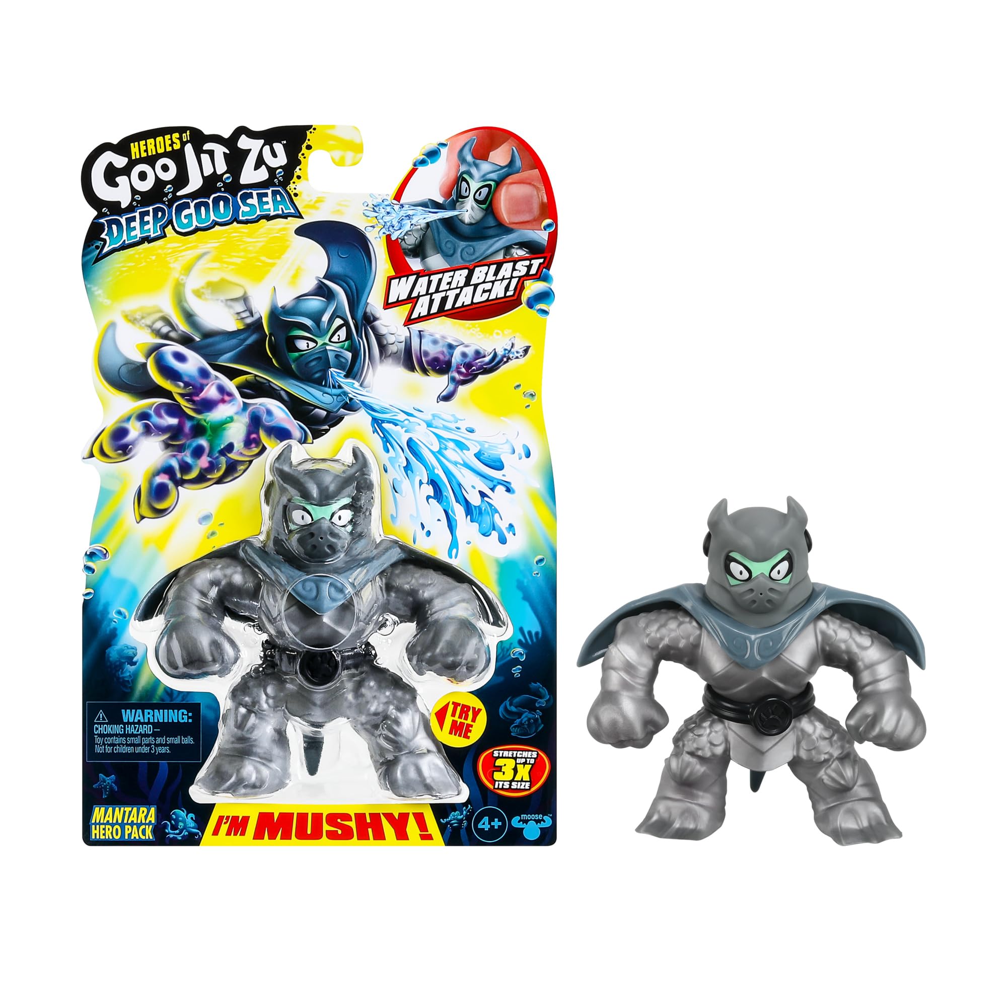 Photos - Action Figures / Transformers Moose Heroes of Goo Jit Zu Deep Goo Sea Mantara Hero Pack. Super Mushy Goo Filled Toy. With Water Blast Attack Feature. Stretch Hi 