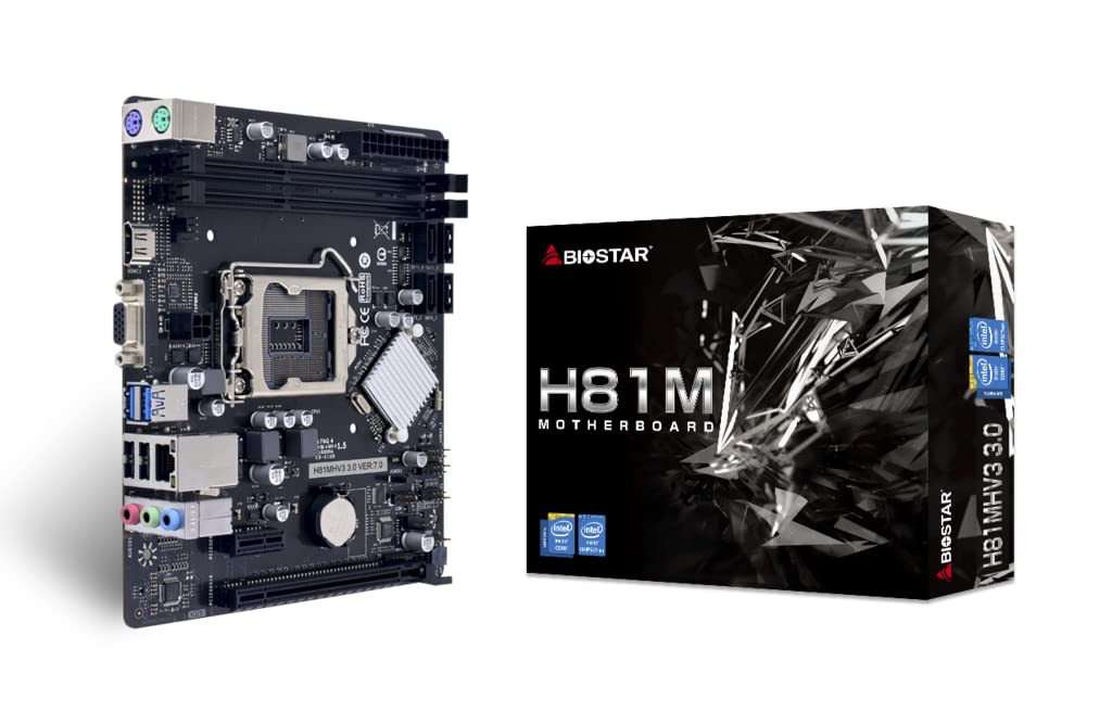 Biostar H81MHV3 3.0 Mainboard, Multicolour, Einheitsgröße