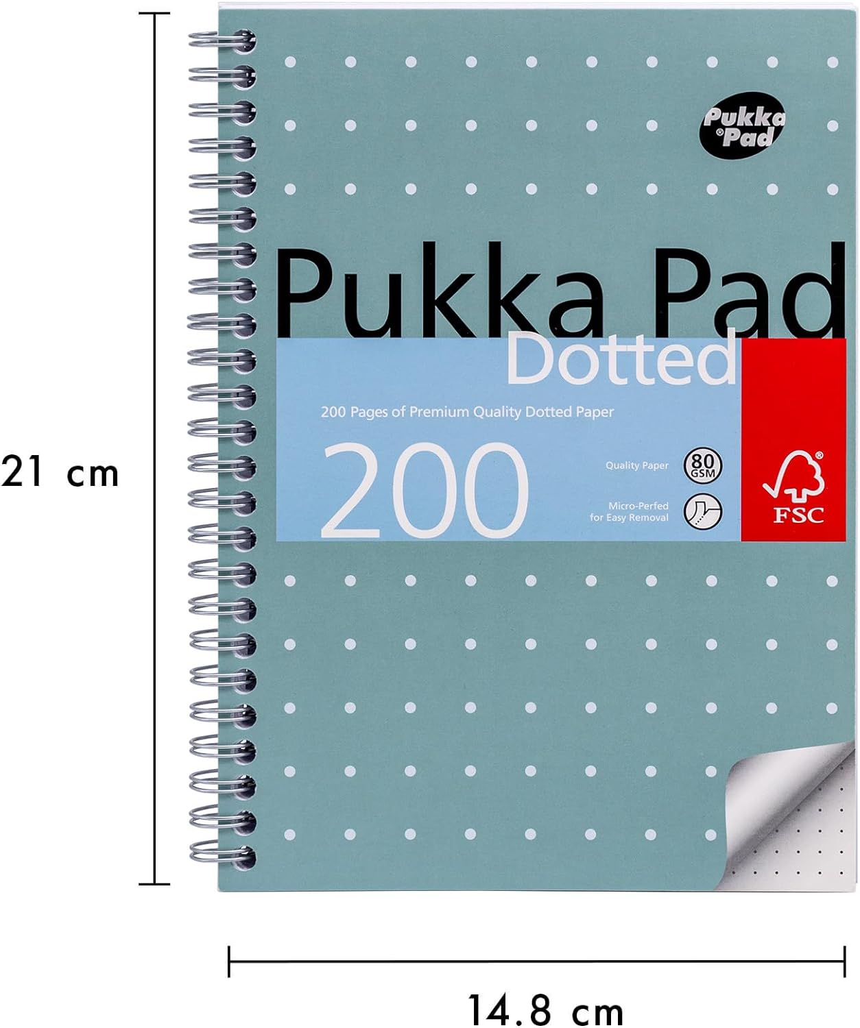 Pukka Pad, A5 Dotted Metallic Jotta Book for Graphing, Art, Bullet Journaling – - Foto 8 di 9