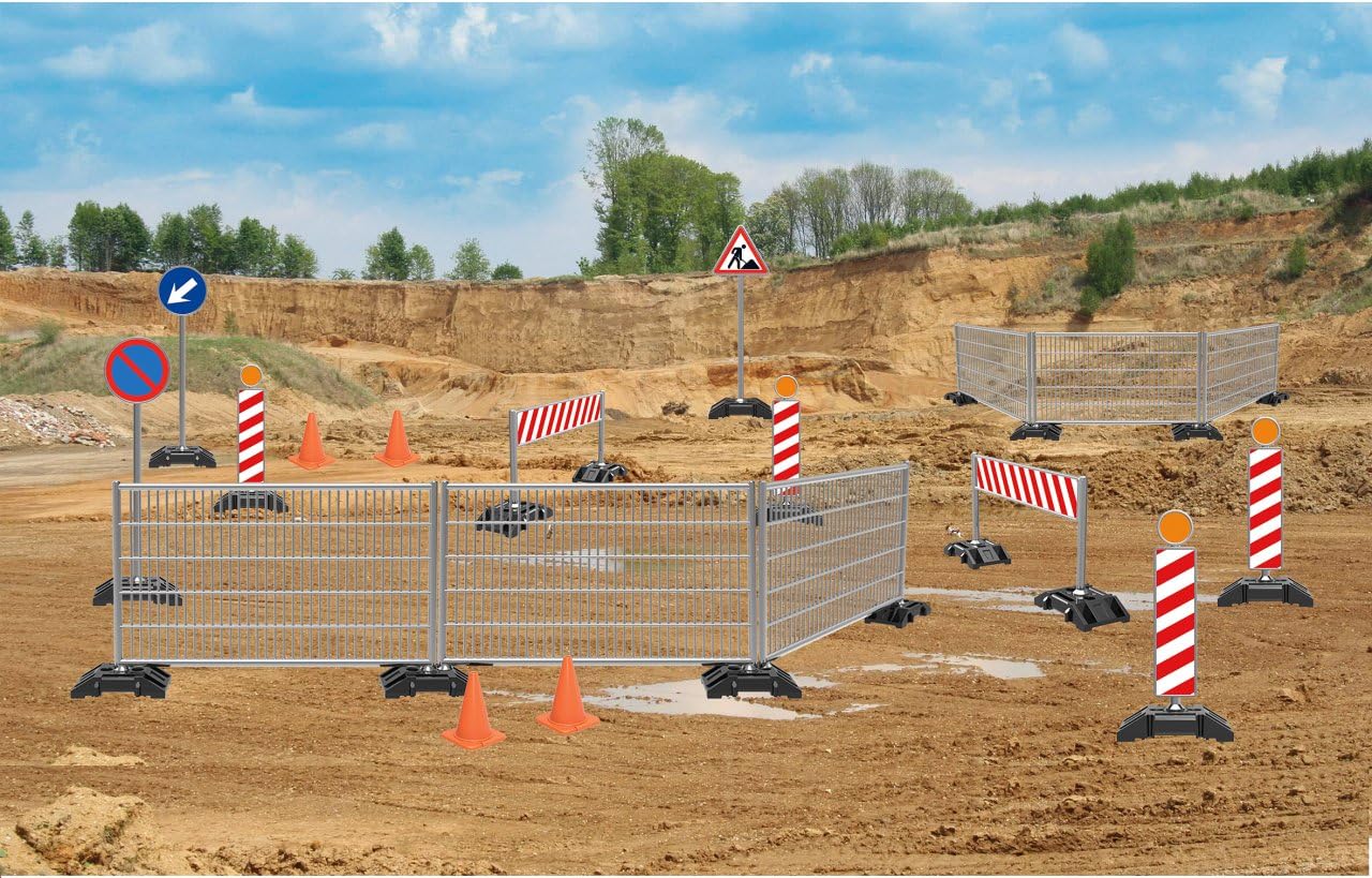 Jamara Construction Site Set - 38 pcs Playset with Barriers, Pylons, Signs, Beac - Picture 10 of 10