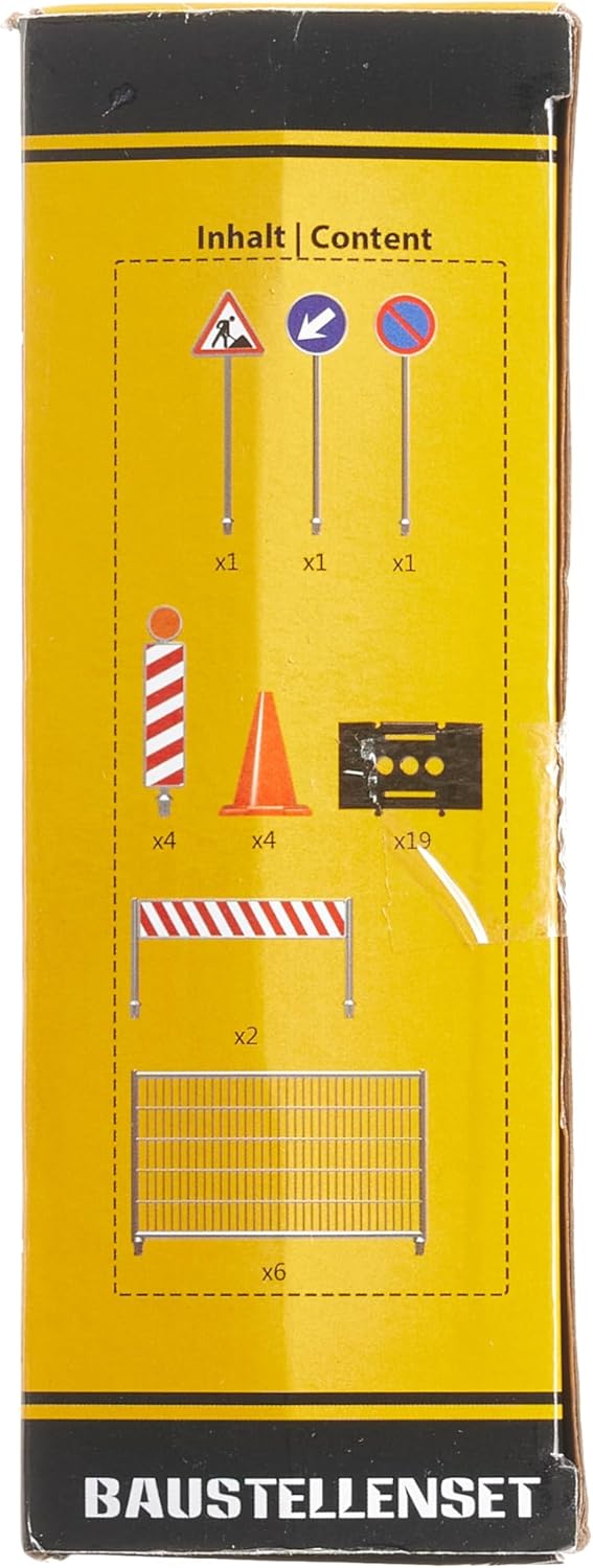 Jamara Construction Site Set - 38 pcs Playset with Barriers, Pylons, Signs, Beac - Picture 3 of 10