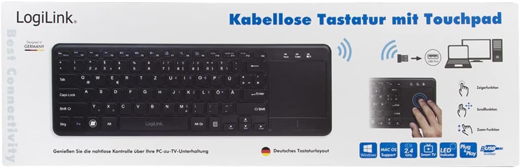 LogiLink Keyboard with Touchpad 2,4G WL - 第 7/10 張圖片