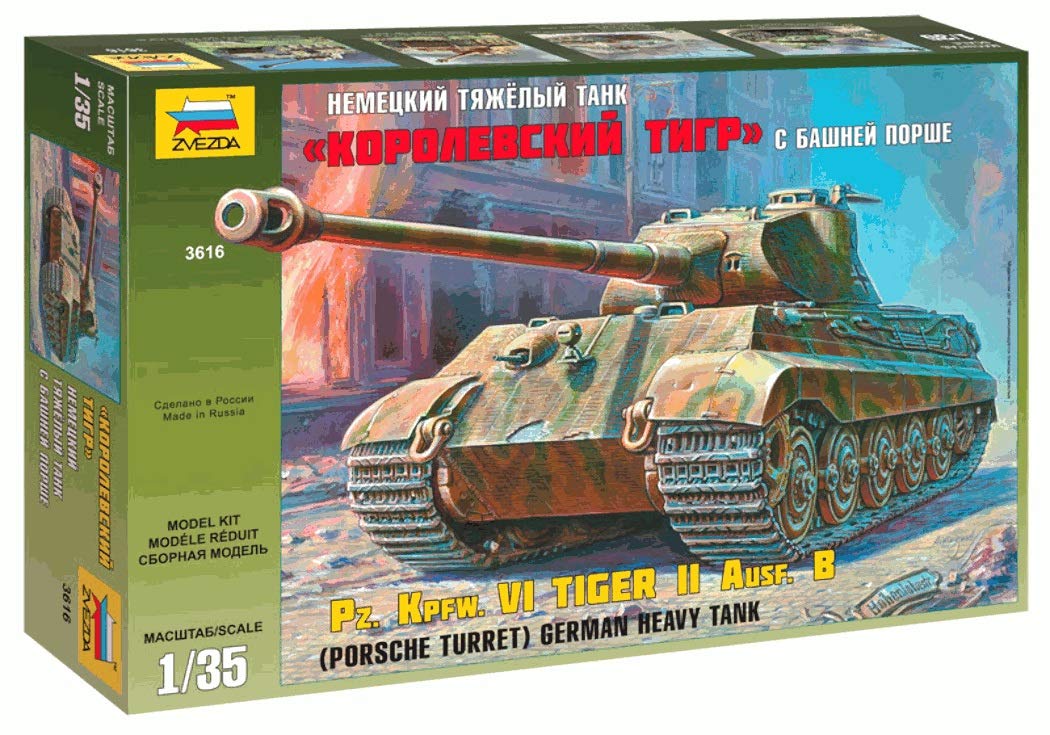 Photos - Model Building Kit GSI ceramica Zvezda 500783616 500783616-1:35 Pz.Kpfw.VI Tiger II Porsche Turret-Plastic Construction Model Kit-Assembly-for Beginners-Det 