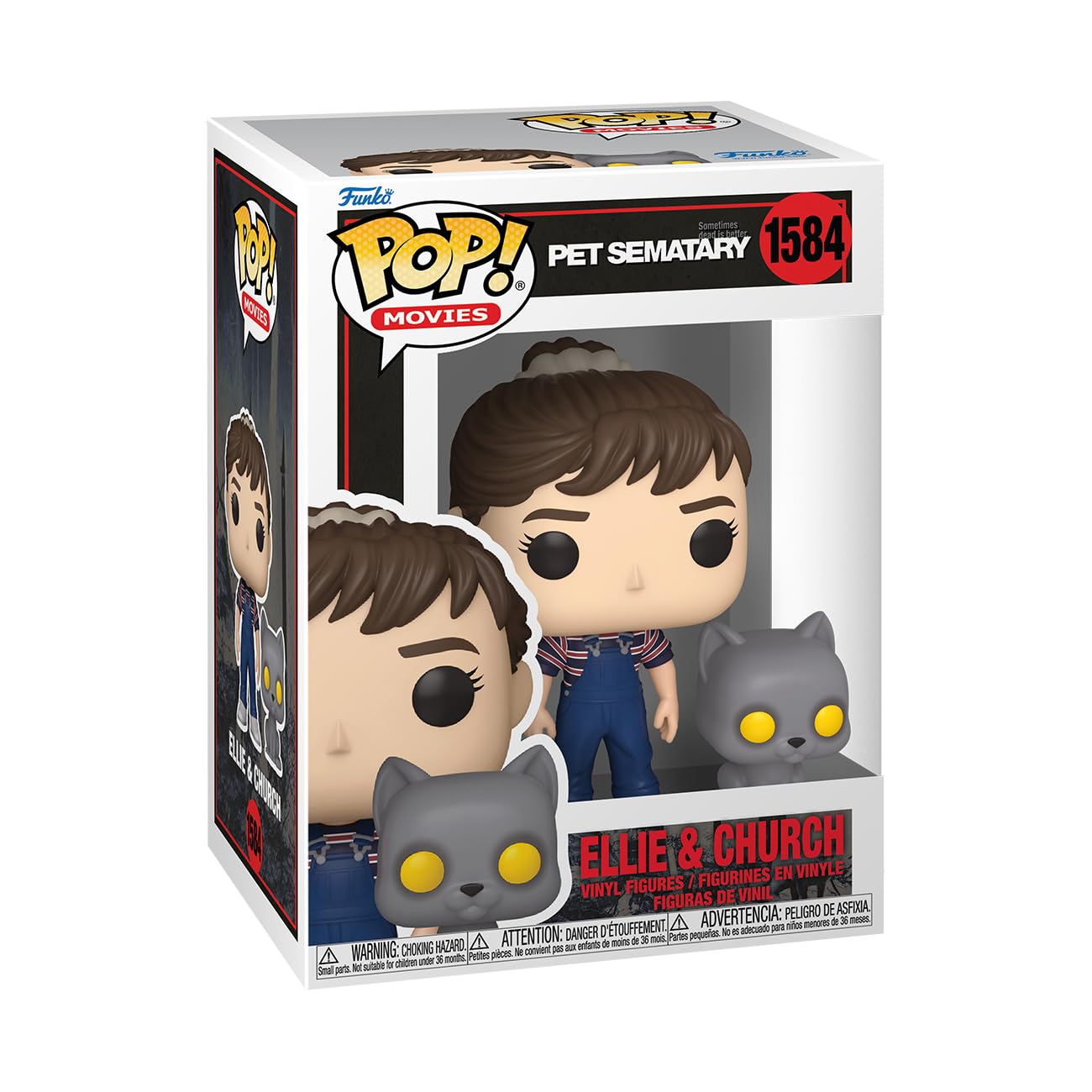 Photos - Action Figures / Transformers Funko Pop! & Buddy: Pet Sematary - Ellie Creed & Church - Pet Sematary 1986 - Collectable Vinyl Figure - Gift Idea - Officia 