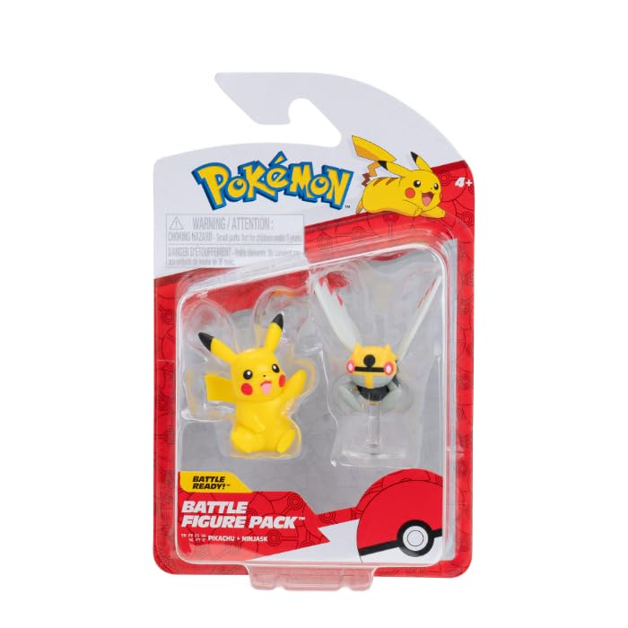 Photos - Action Figures / Transformers Pokémon Pokemon Battle Figure 2-pack 5 and 8 cm Figure Toy Set Ninjask and Pikachu ‎PKW3576