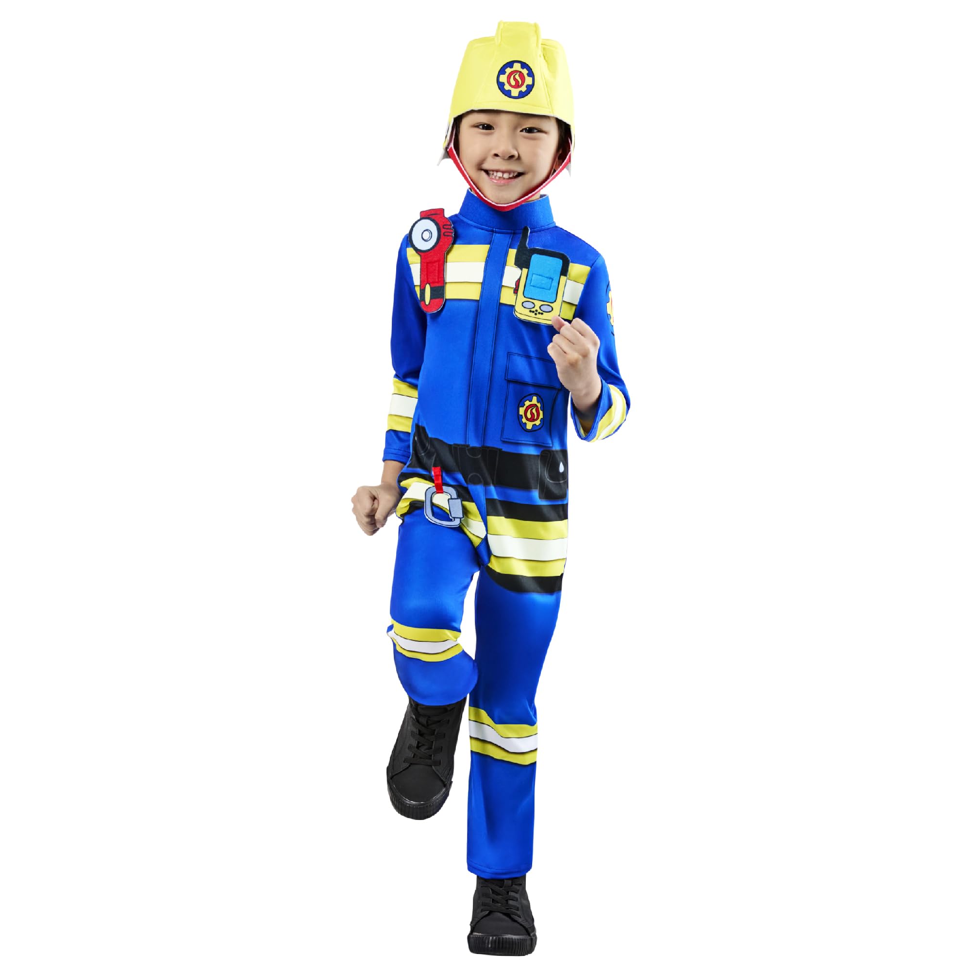 Rubie's Official Fireman Sam Childs Costume, Kids Fancy Dress, Age 2-3 Years 3-4-animated-img