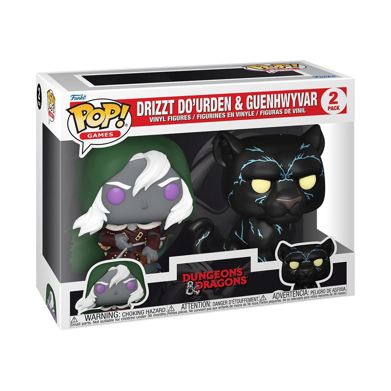 Photos - Action Figures / Transformers Funko Pop! Games: Dungeons & Dragons - Drizzt & Guenhwyvar 2 Pack - D&D - Vinyl Collectible Figure - Gift Idea - Official Me