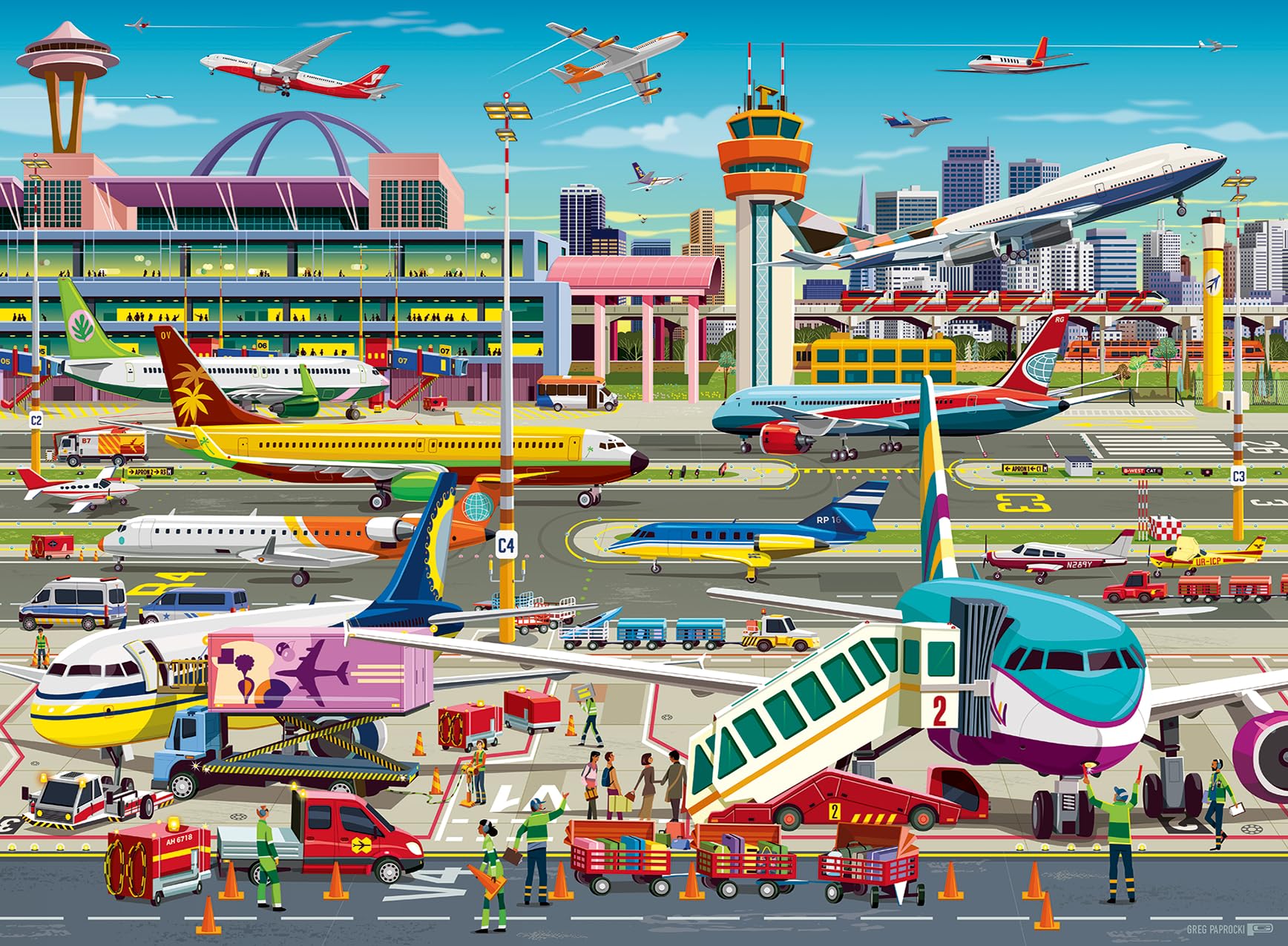 Photos - Jigsaw Puzzle / Mosaic Ravensburger Airport Central - 150 Piece Jigsaw Puzzle for Kids Age 7 Years Up - Aeroplanes & Aviation ‎12004134 
