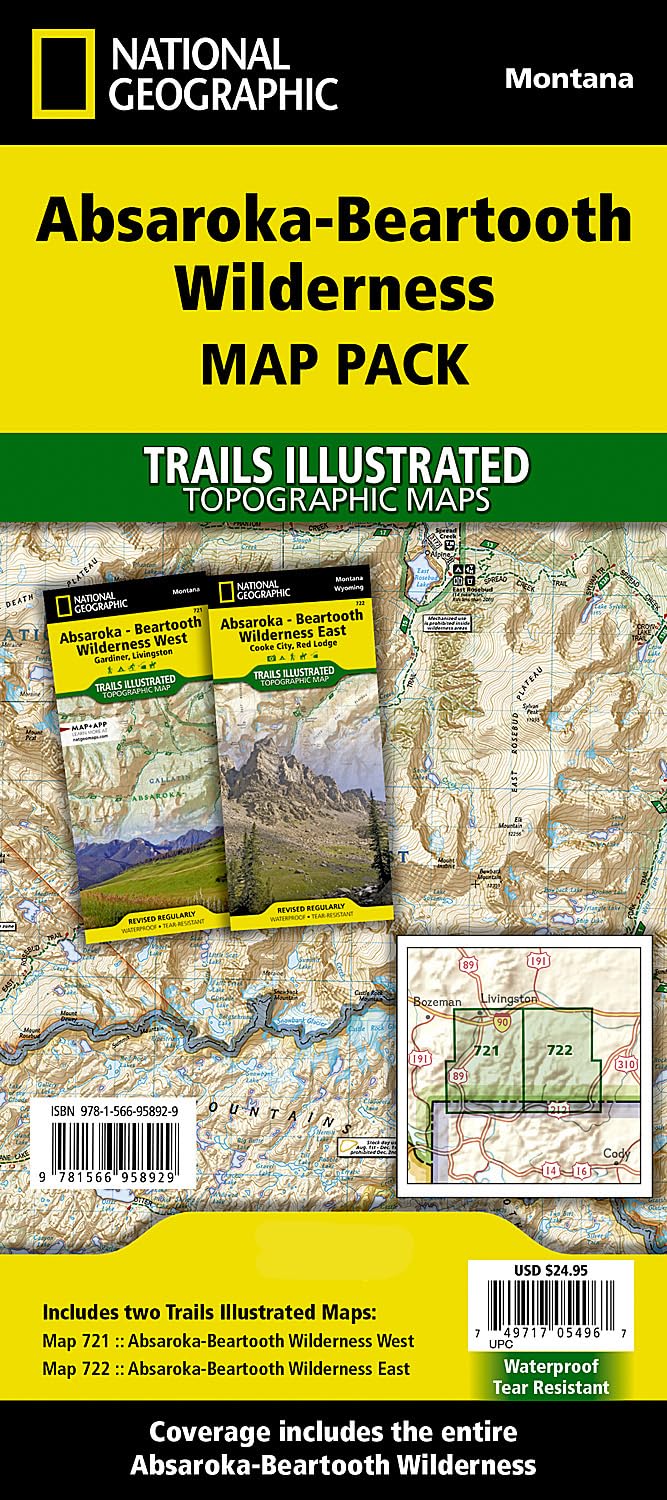 NATIONAL GEOGRAPHIC MAPS Absorka-Beartooth Wilderness [Map Pack Bundle ...