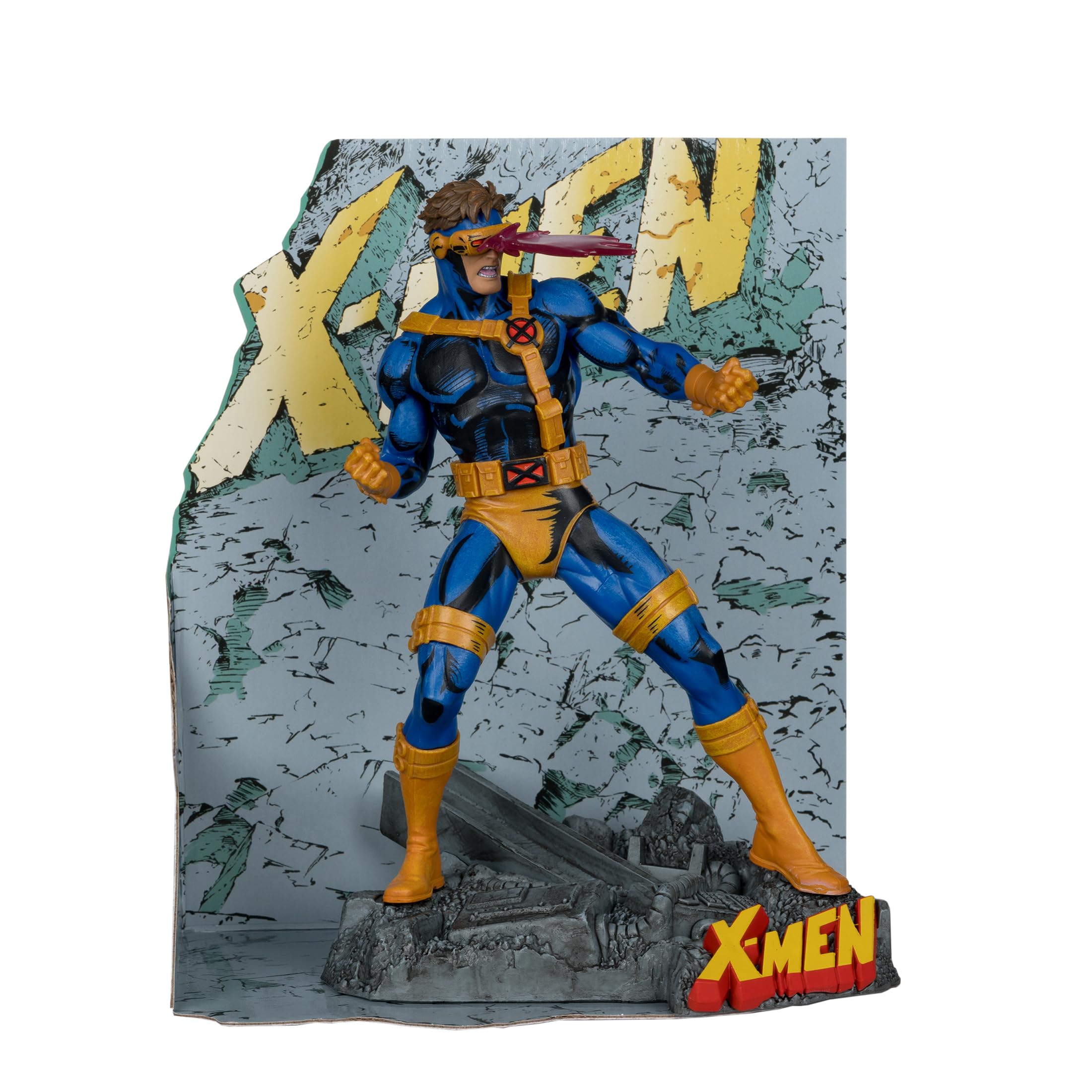 Photos - Action Figures / Transformers McFarlane Toys McFarlane Marvel Cyclops 1:10th Scale Collectible with Scene  Toys ‎14801 (X-Men #1)