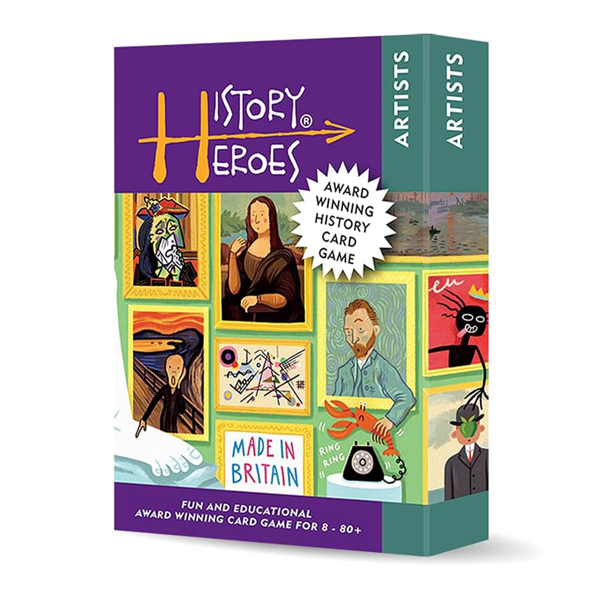 History Heroes: ARTISTS - Art History Quiz Card Game for Kids, Adults, Game Nigh