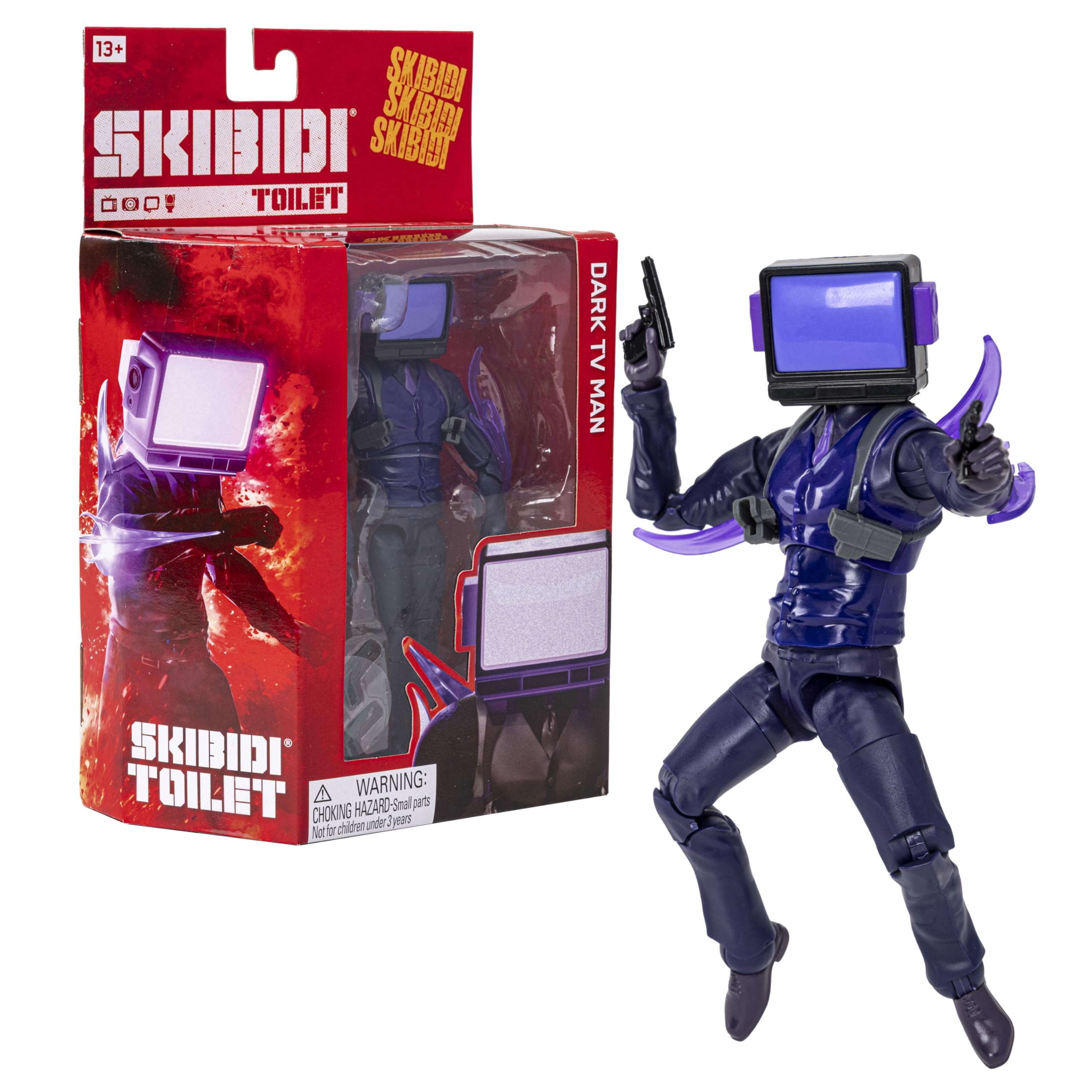 Photos - Action Figures / Transformers Skibidi Toilet Deluxe Dark TV Man Figure Series 2 Collectable Figures YouTube Animation Sensation Officially Licensed Merch