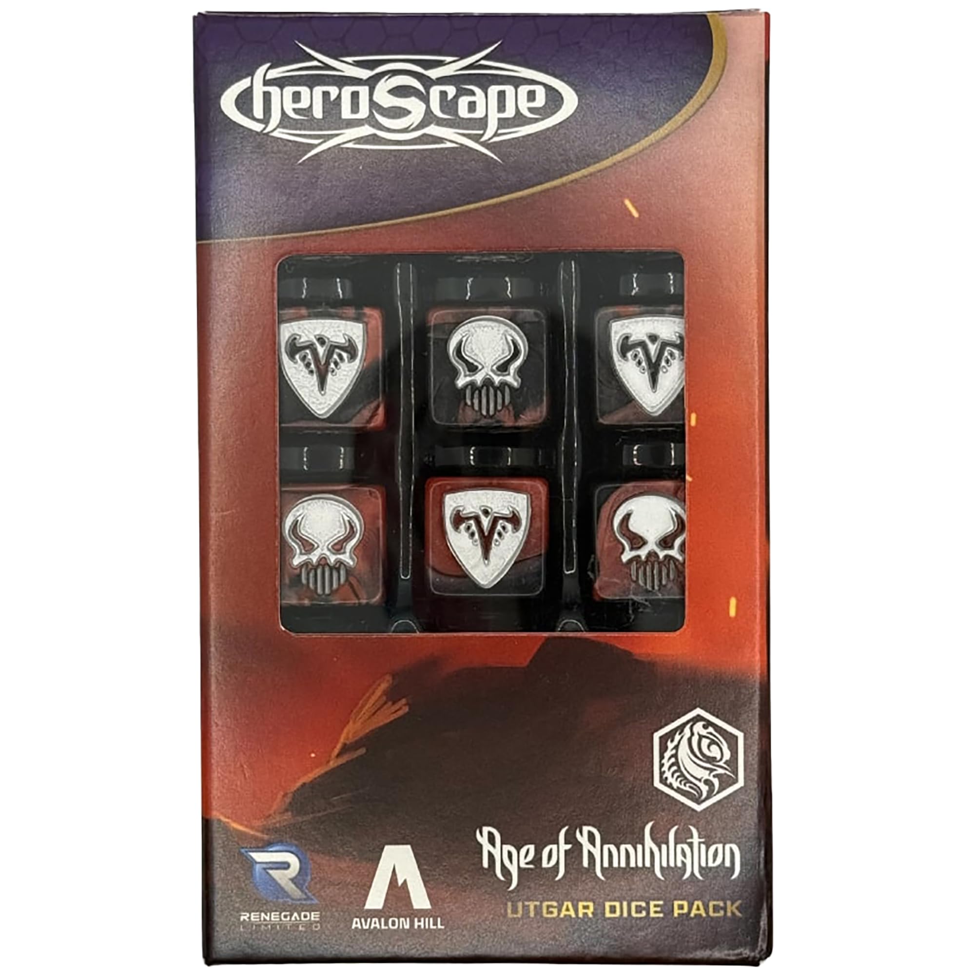 Photos - Jigsaw Puzzle / Mosaic Renegade Heroscape: Utgar Dice Pack Contains 10 d6 & 1 d20 Black & RedTwo-Toned Dice Ages 14+ 810011728424 