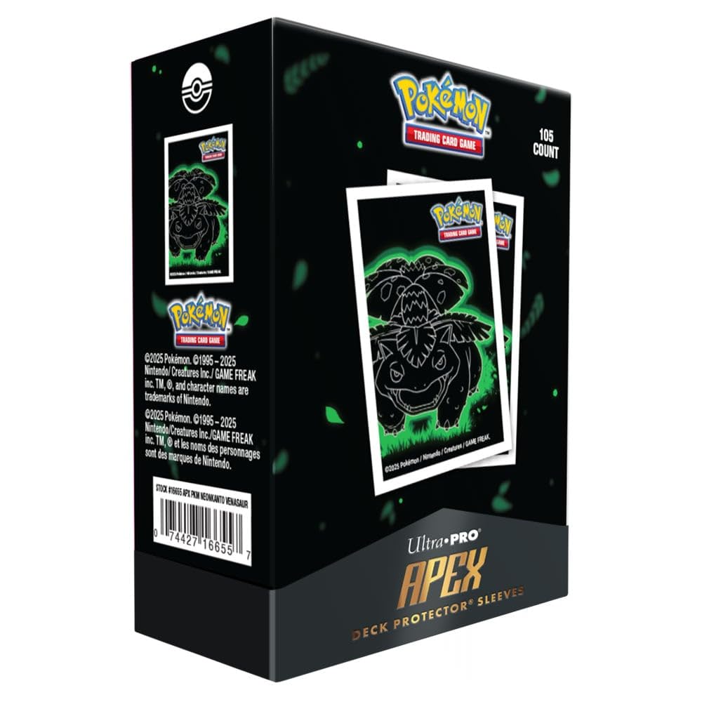 Photos - Action Figures / Transformers Ultra PRO Apex Deck Protectors - Pokemon Neon Kanto - Venusaur  ‎074427166557 (105ct)