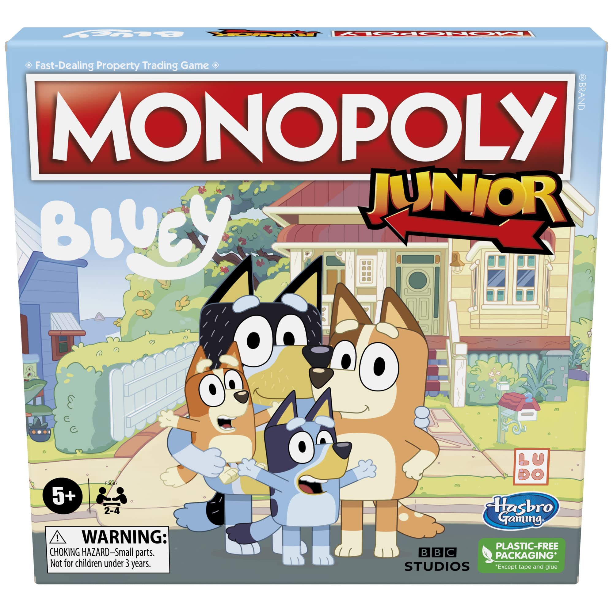 Photos - Jigsaw Puzzle / Mosaic Hasbro Monopoly Junior: Bluey Edition Board Game for Children Aged 5+ Play as Bluey Bingo Mum and Dad Features Artwork from the Ani 
