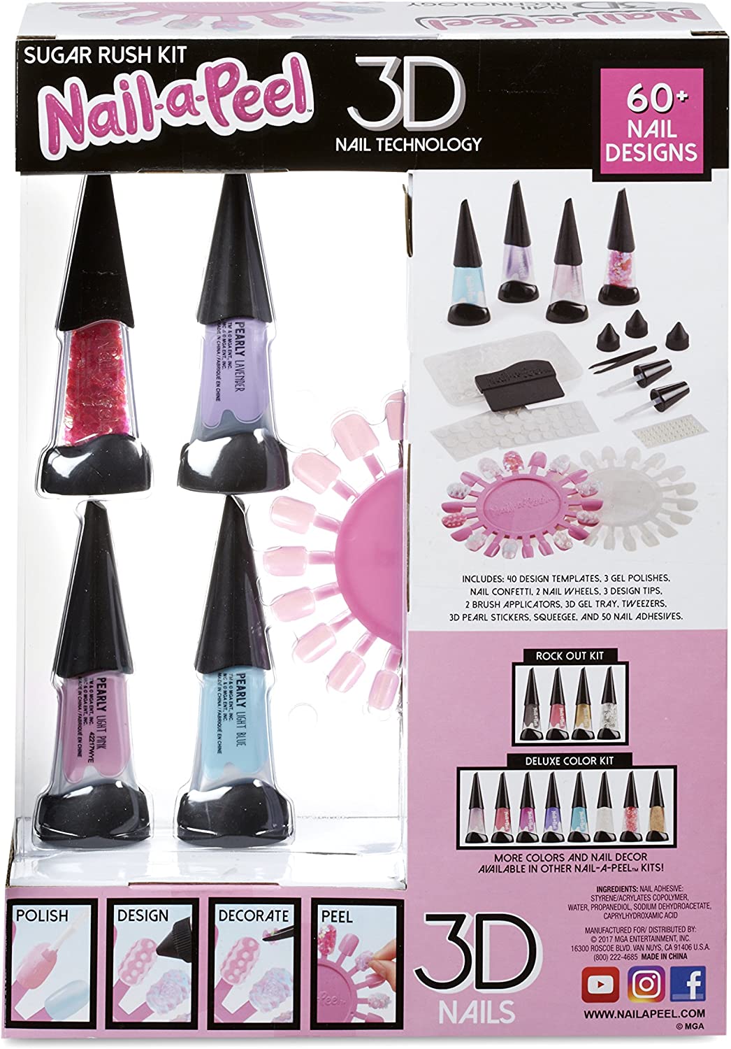 Nail A Peel Nagel EIN schälen 550136 Girly Thema Kit Rock Out Kit - Bild 3 von 5